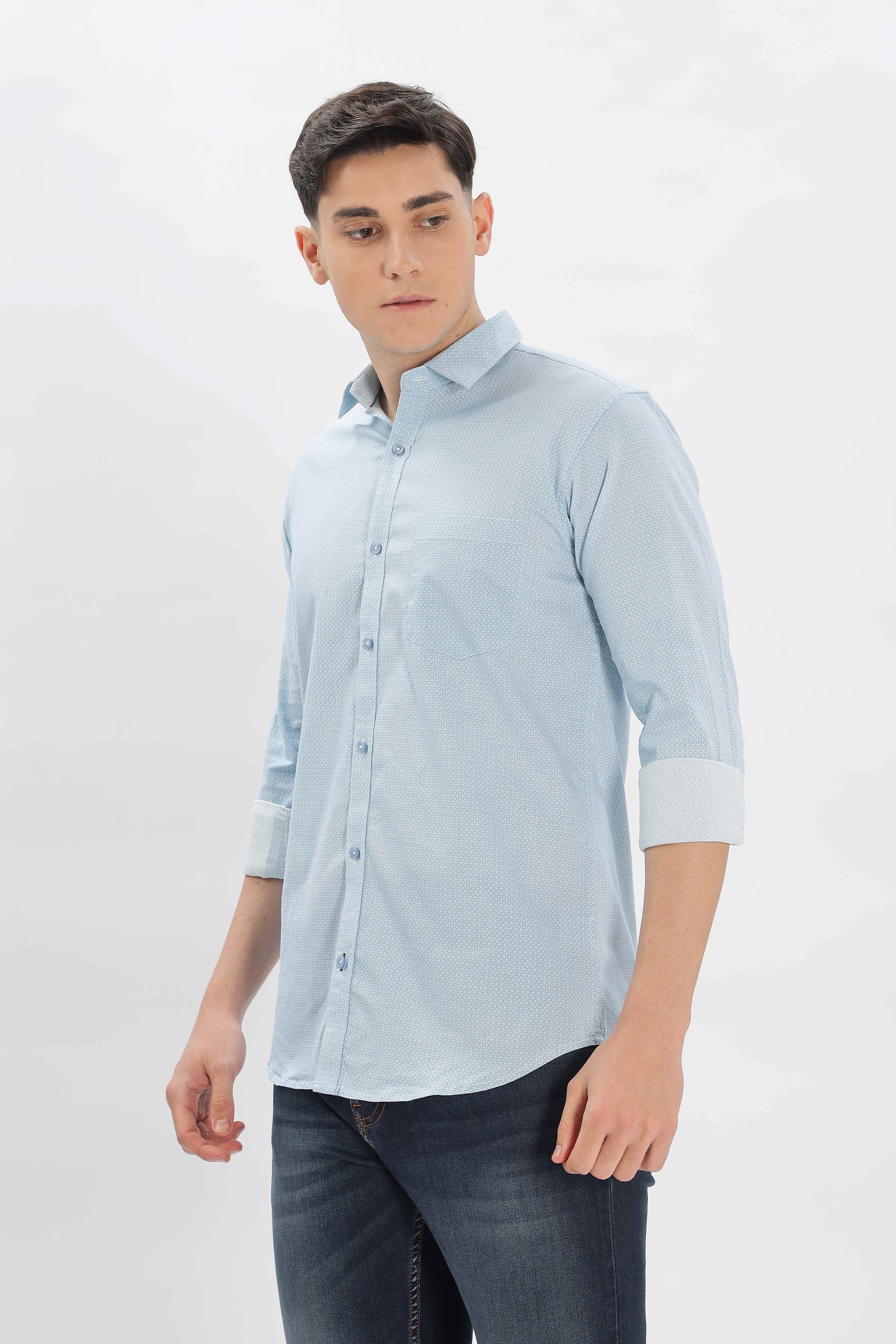 Small Squares Printed Shirt