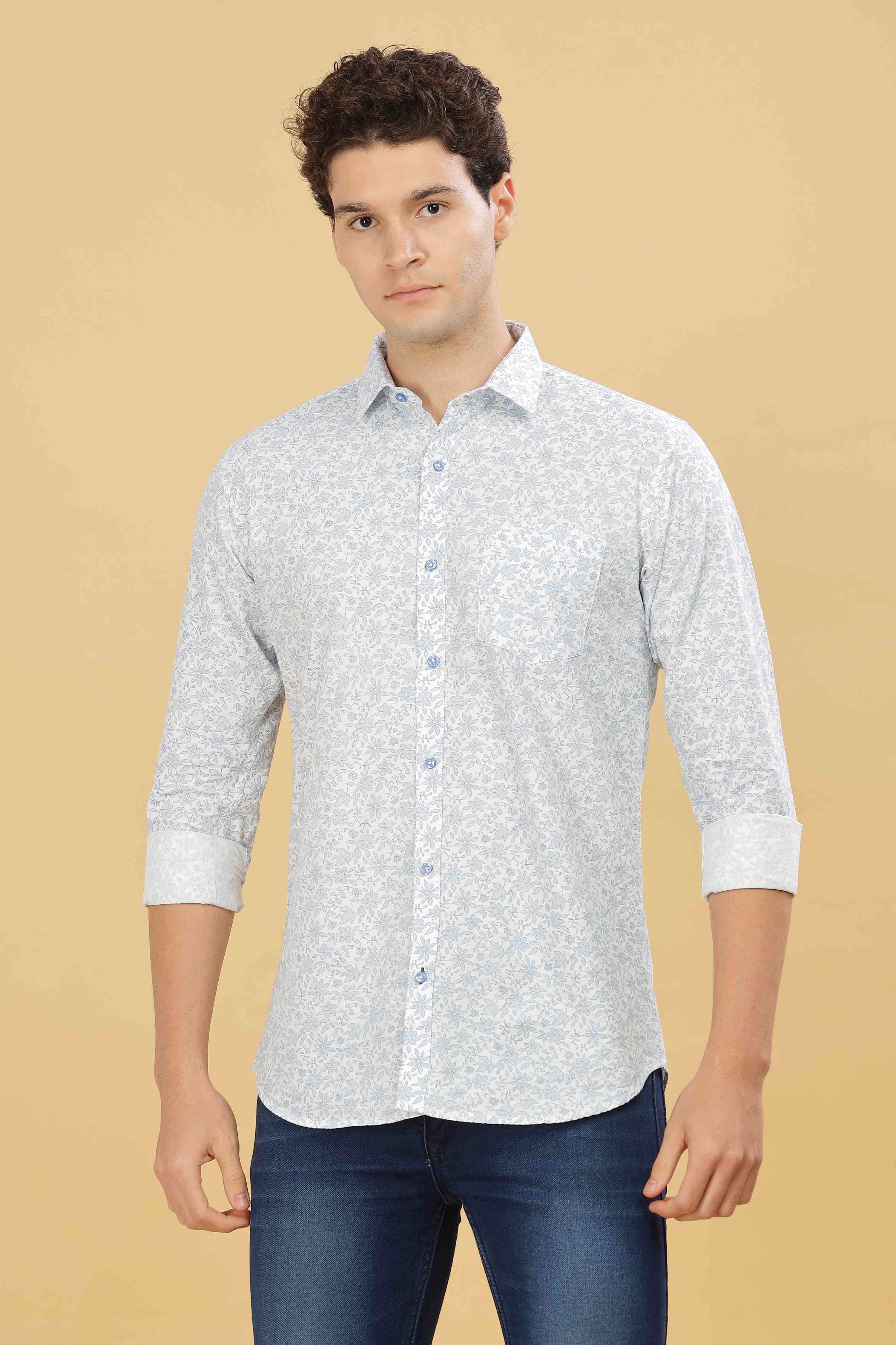 Men's Floral Printed Shirt