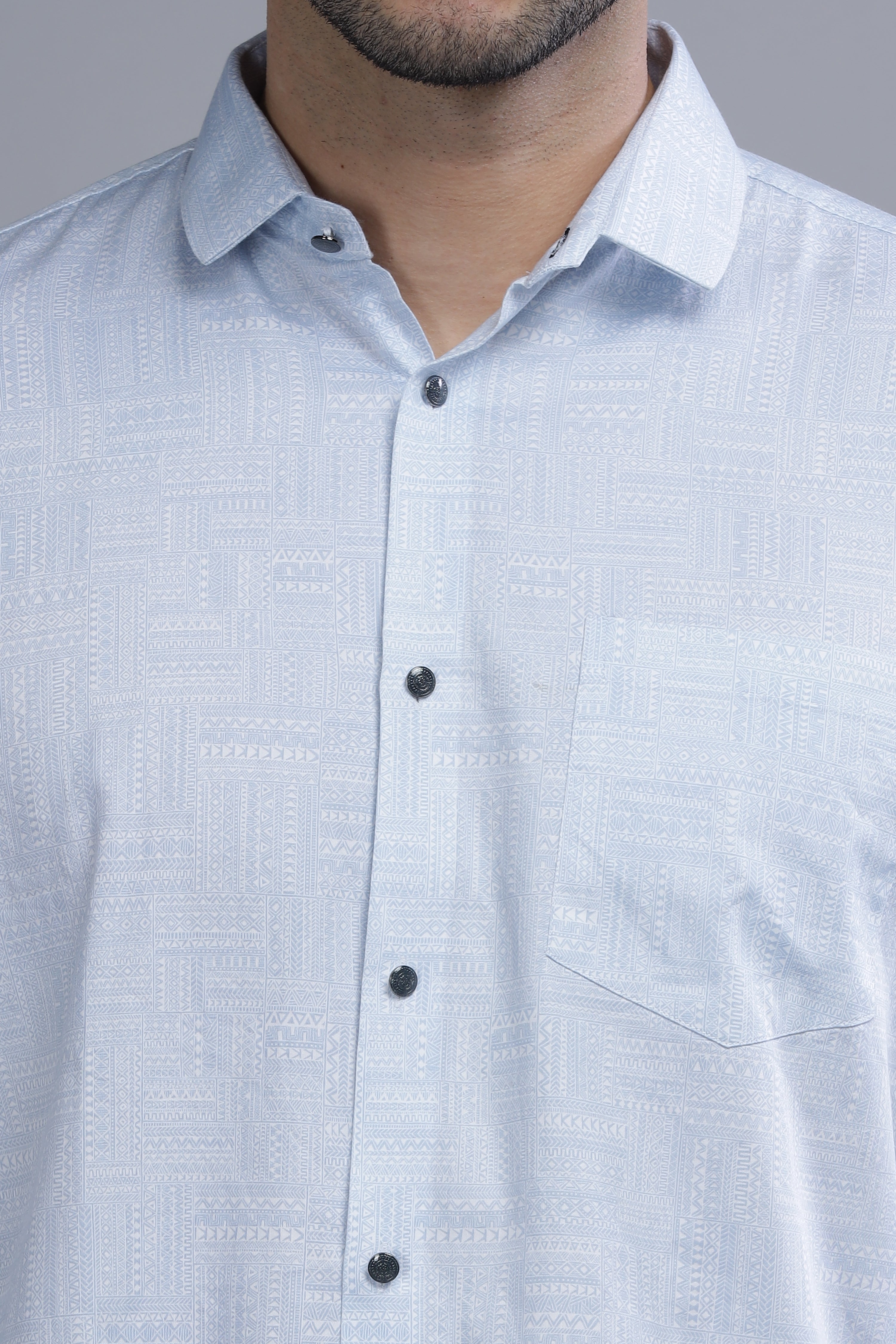 Dynamic Art Blue Shirt