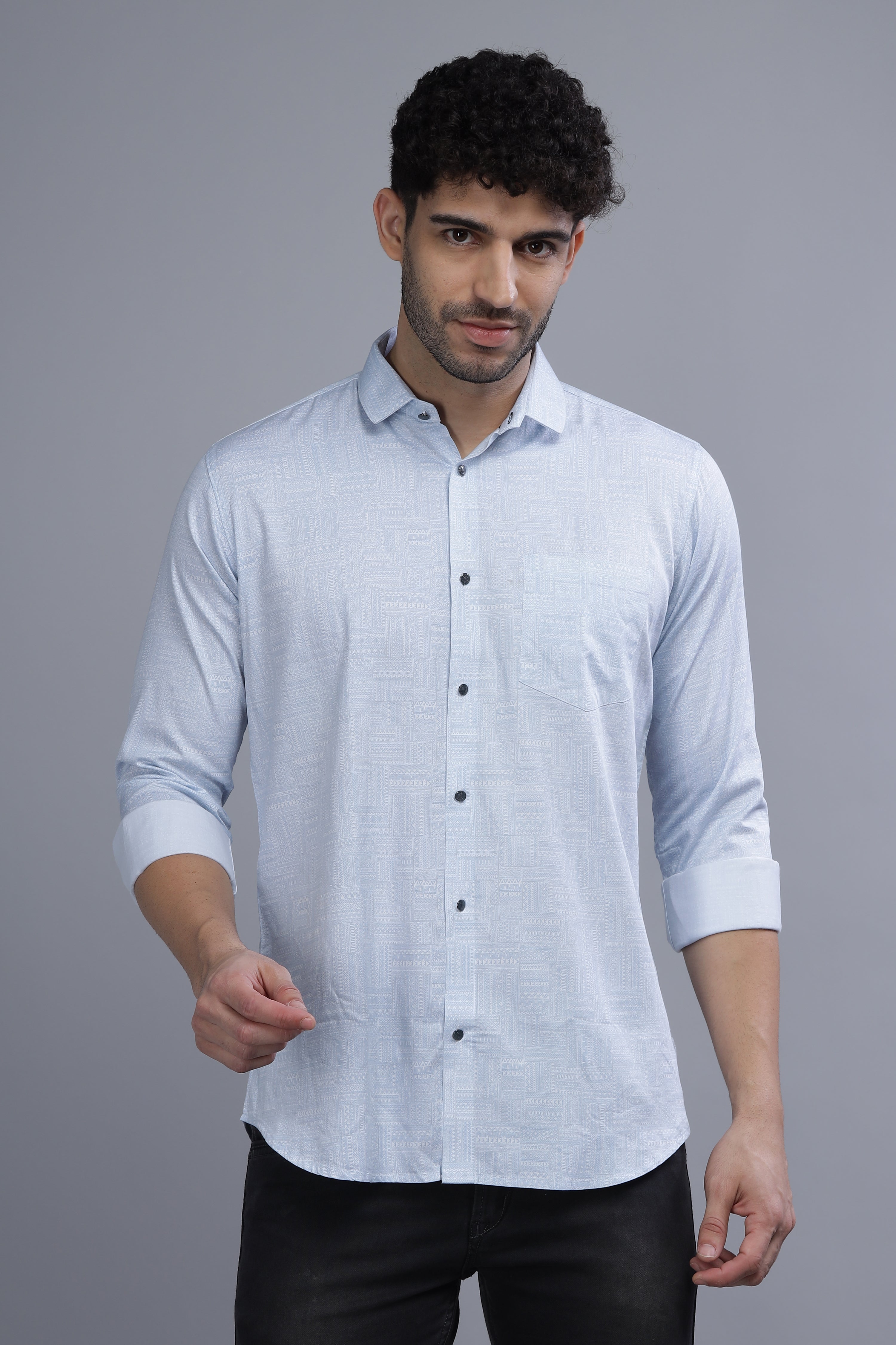 Dynamic Art Blue Shirt