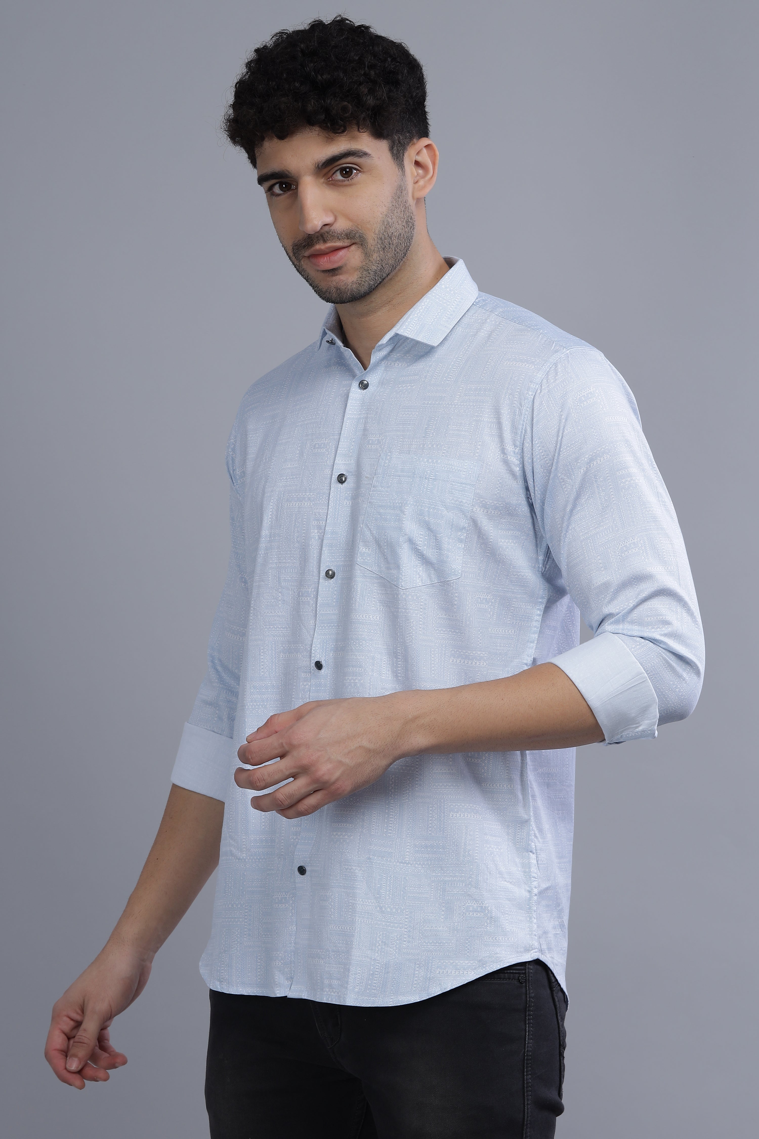 Dynamic Art Blue Shirt