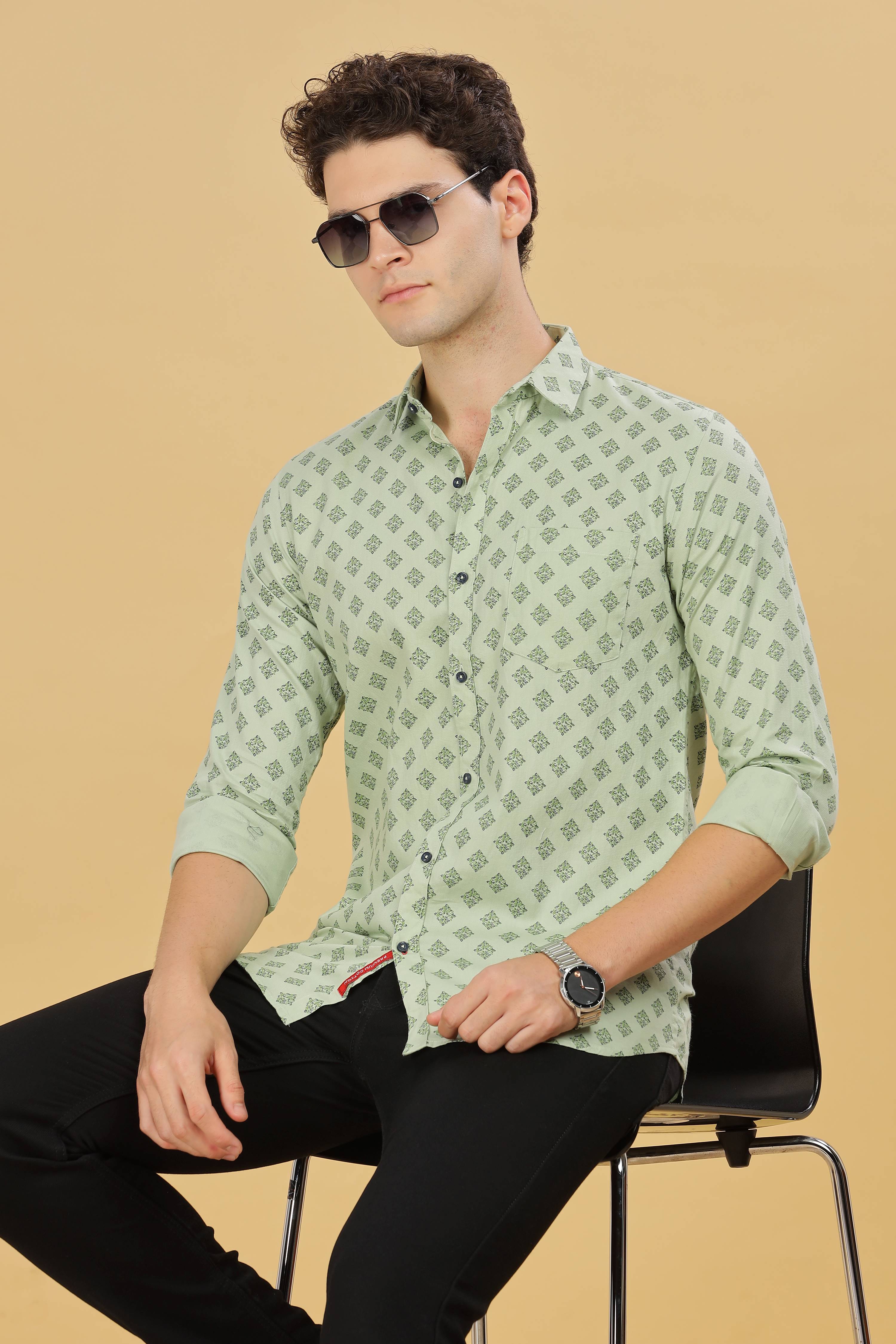 Square Designer Printed Shirt