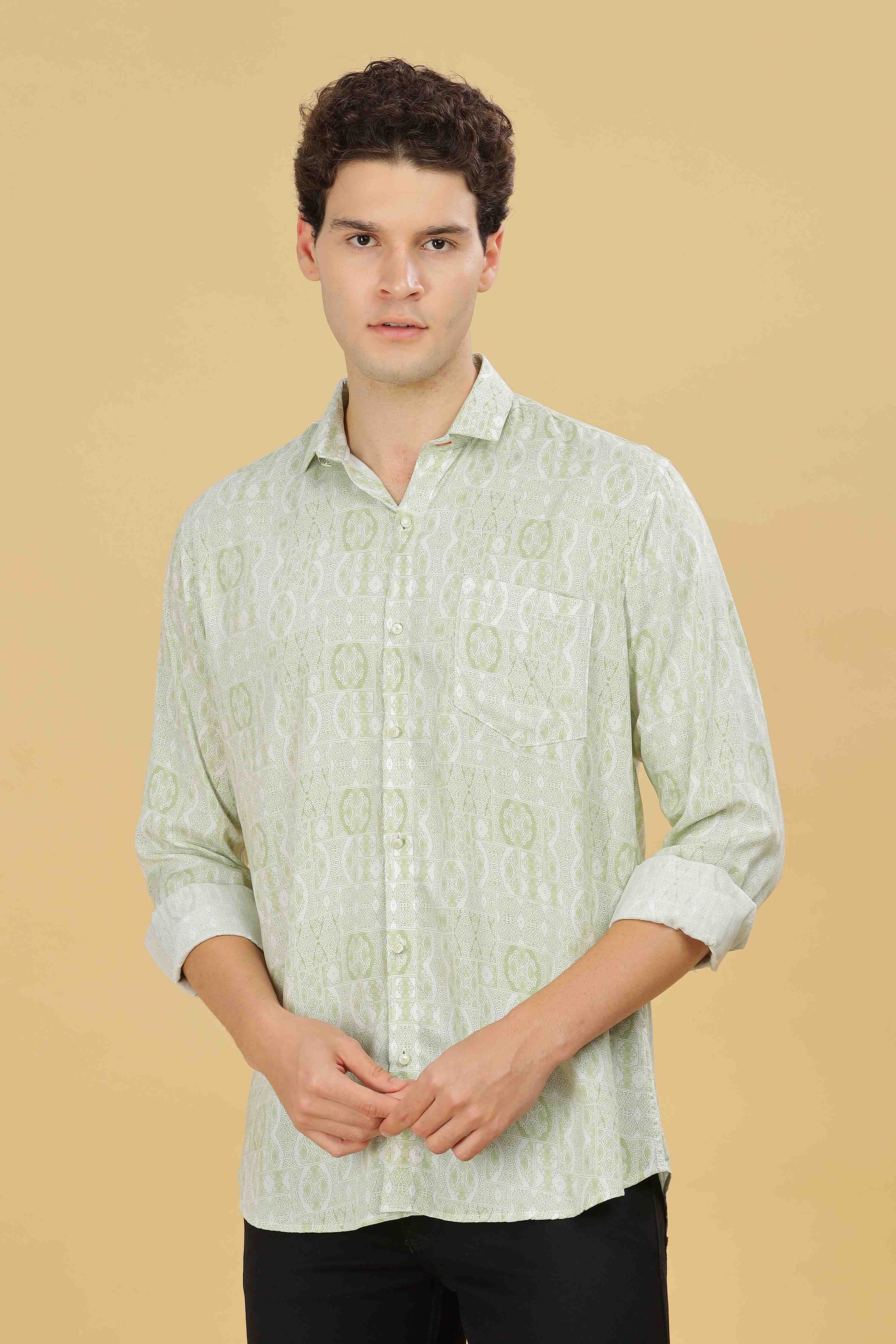 Self Designer Printed Shirt