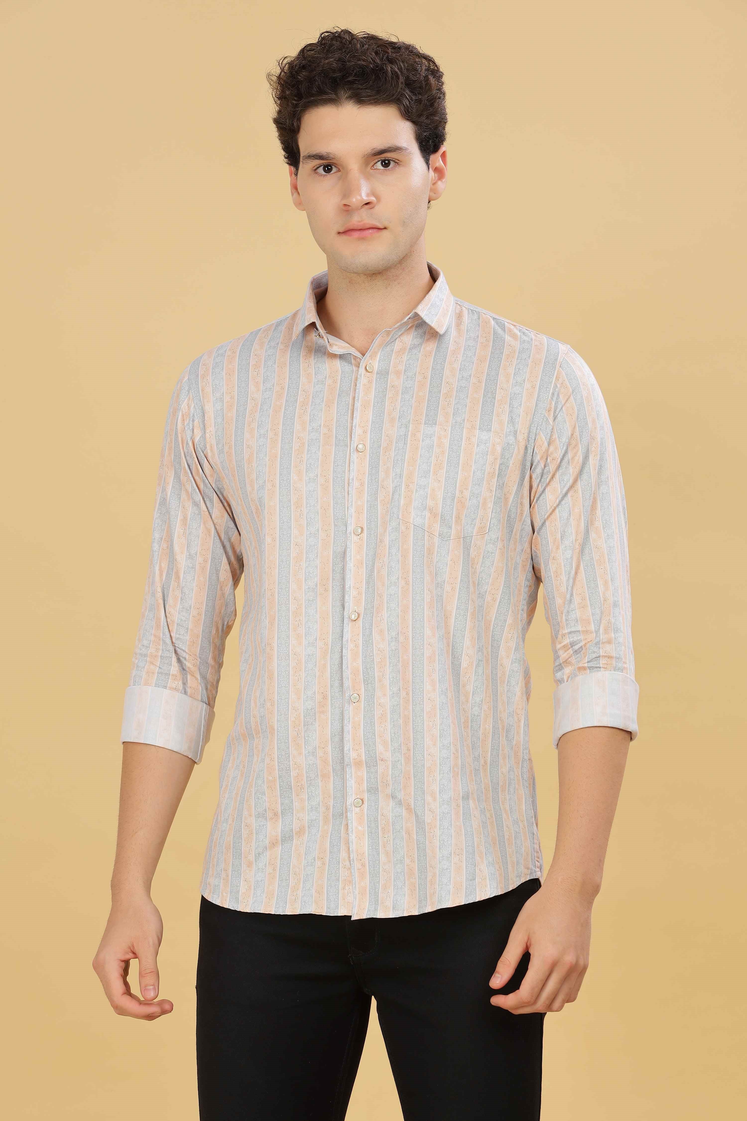 Men's Printed Stripes Shirt