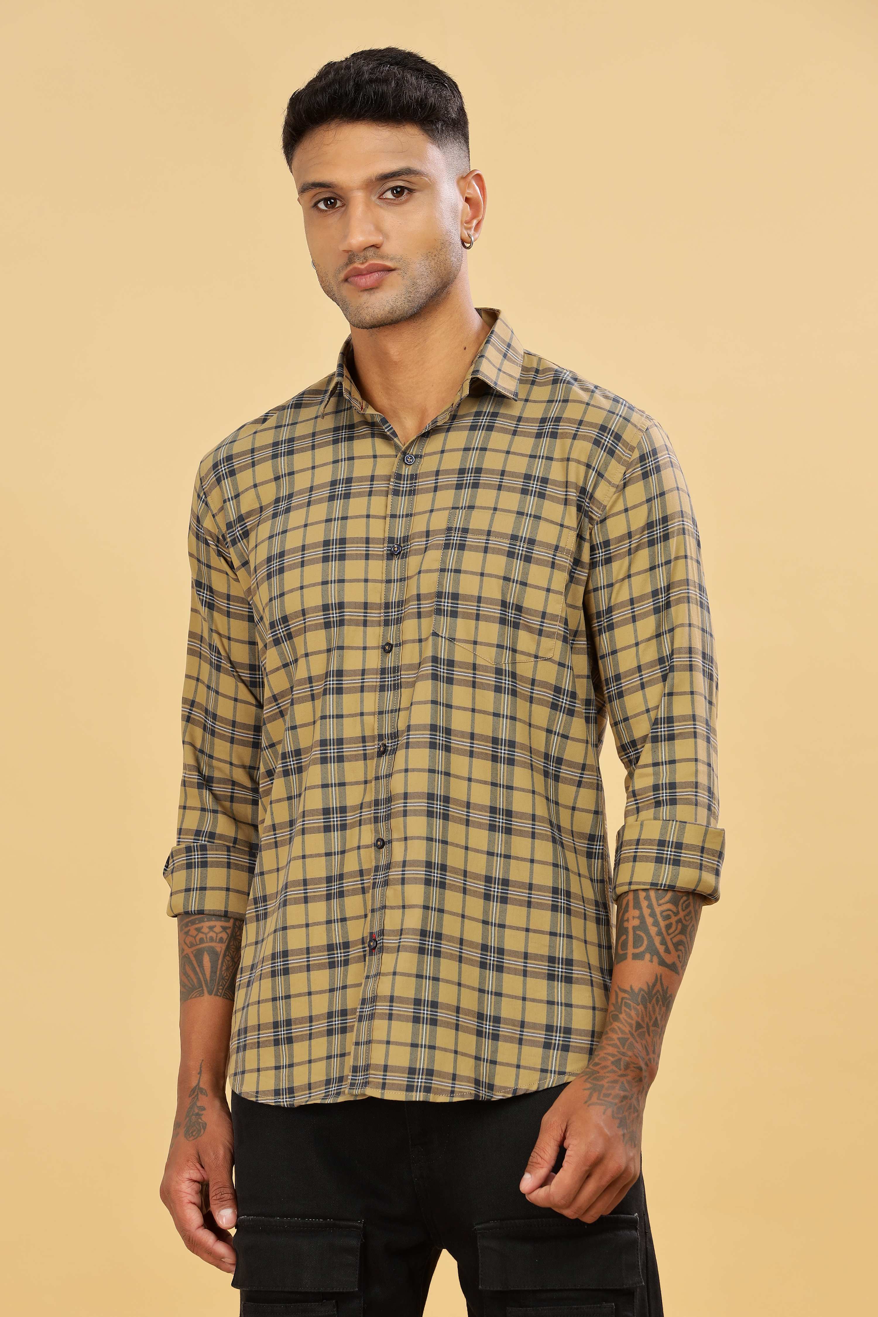 Men's Checkered Regular Fit Shirt