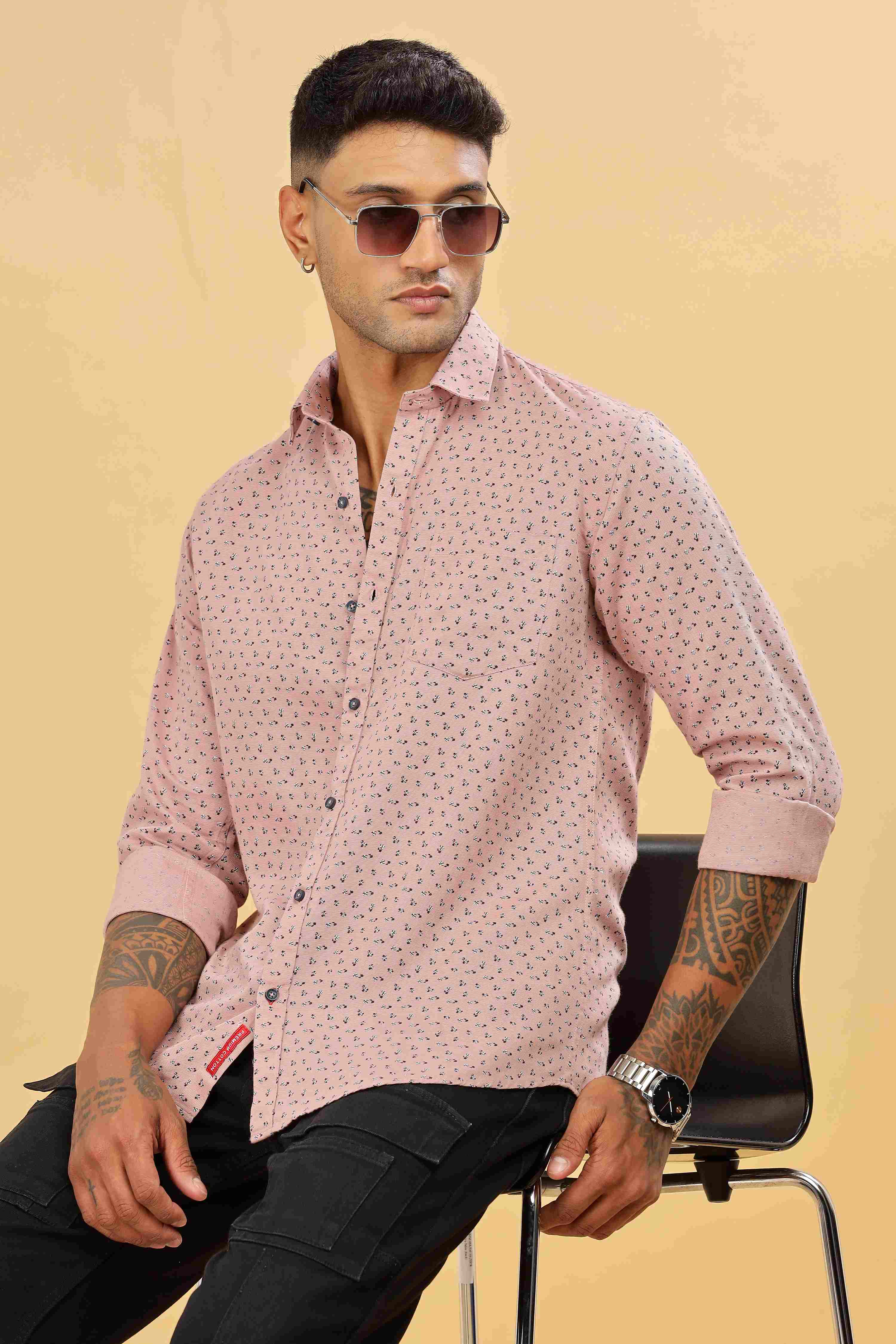 Micro Printed Designer Shirt