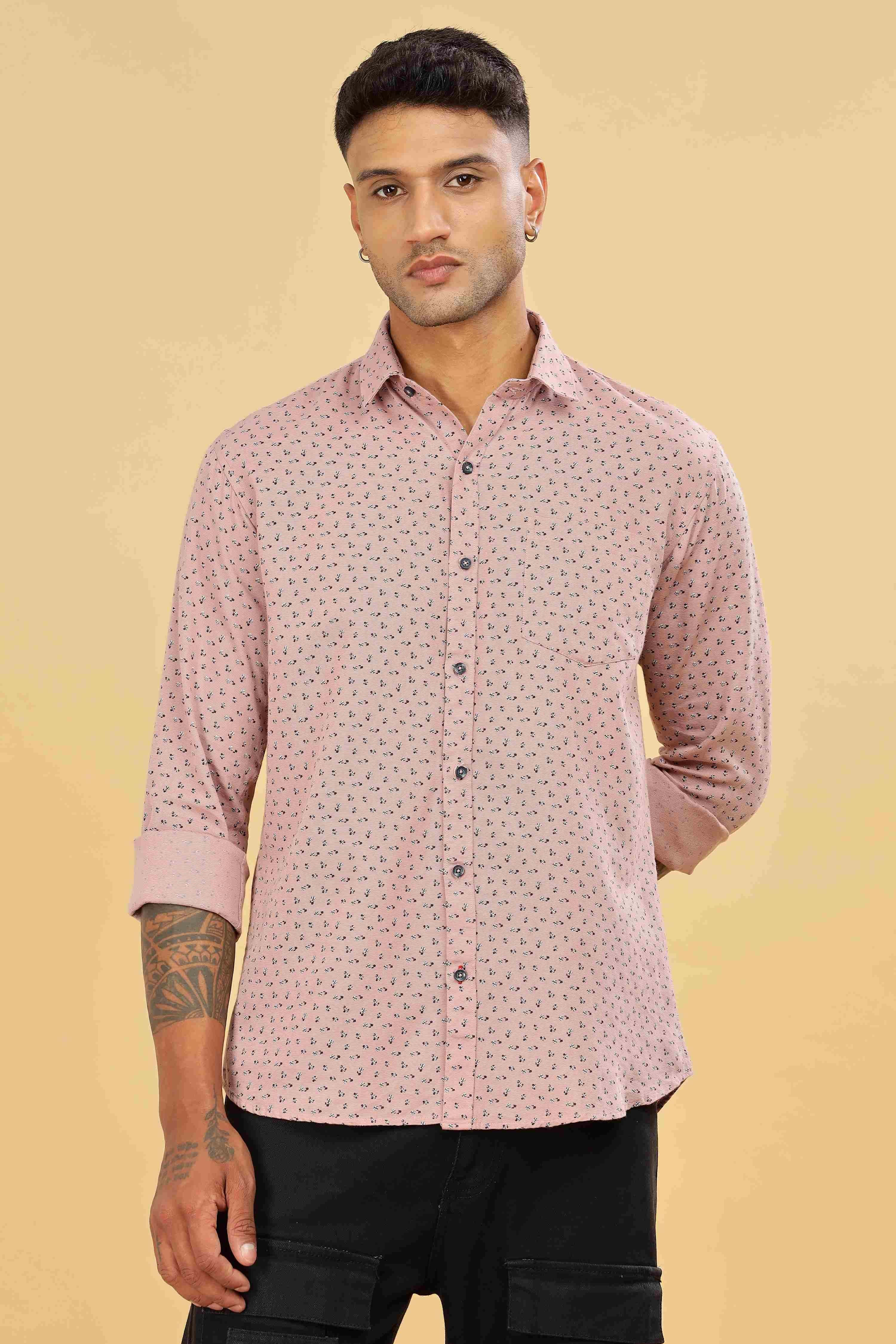 Micro Printed Designer Shirt