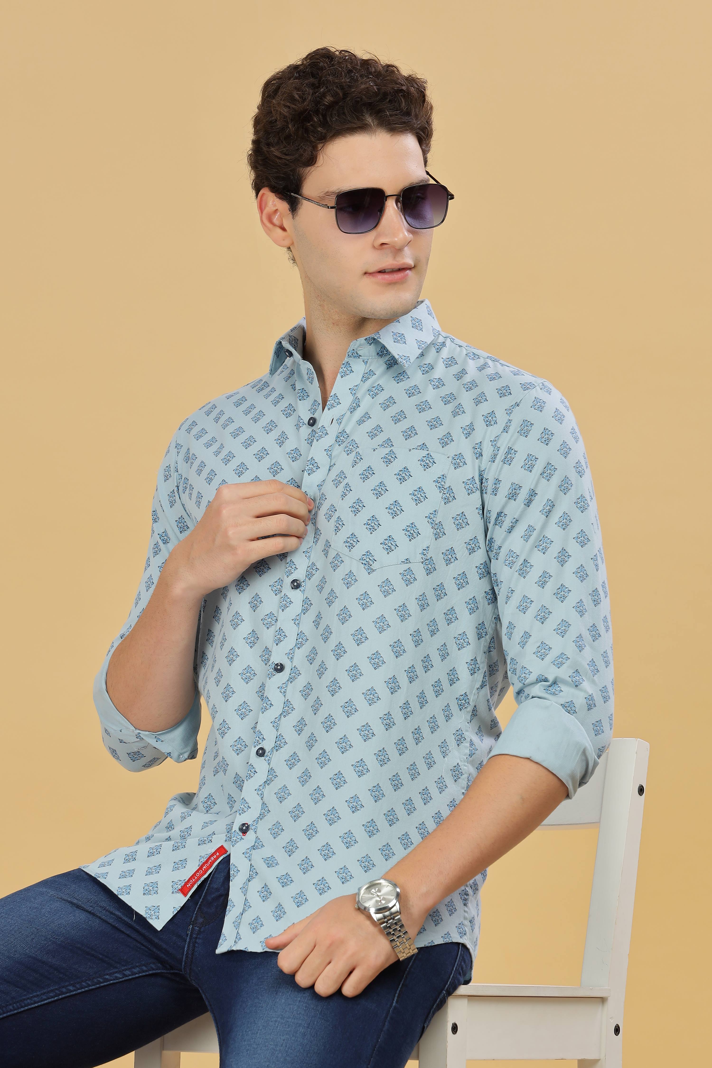 Square Designer Printed Shirt