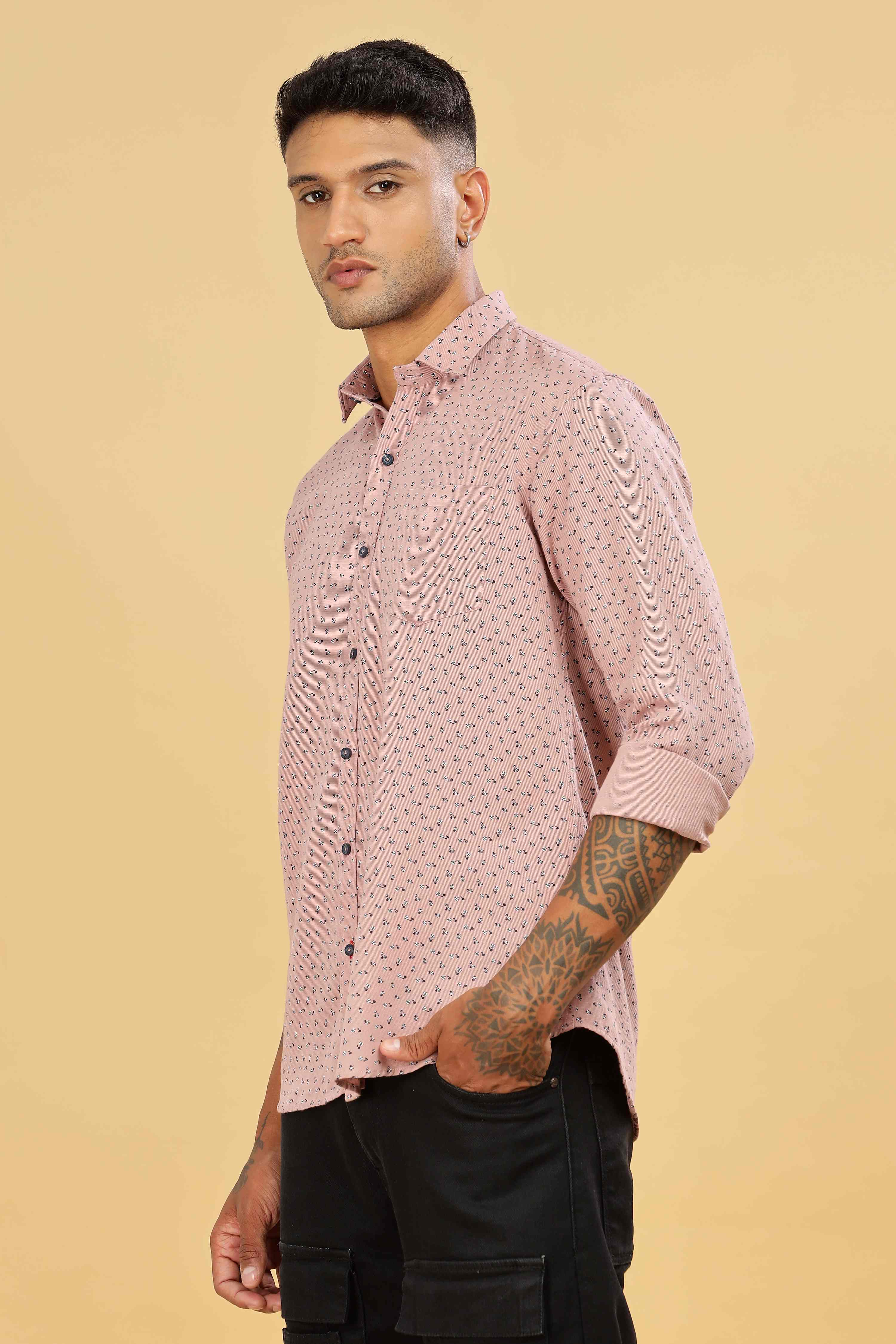 Micro Printed Designer Shirt