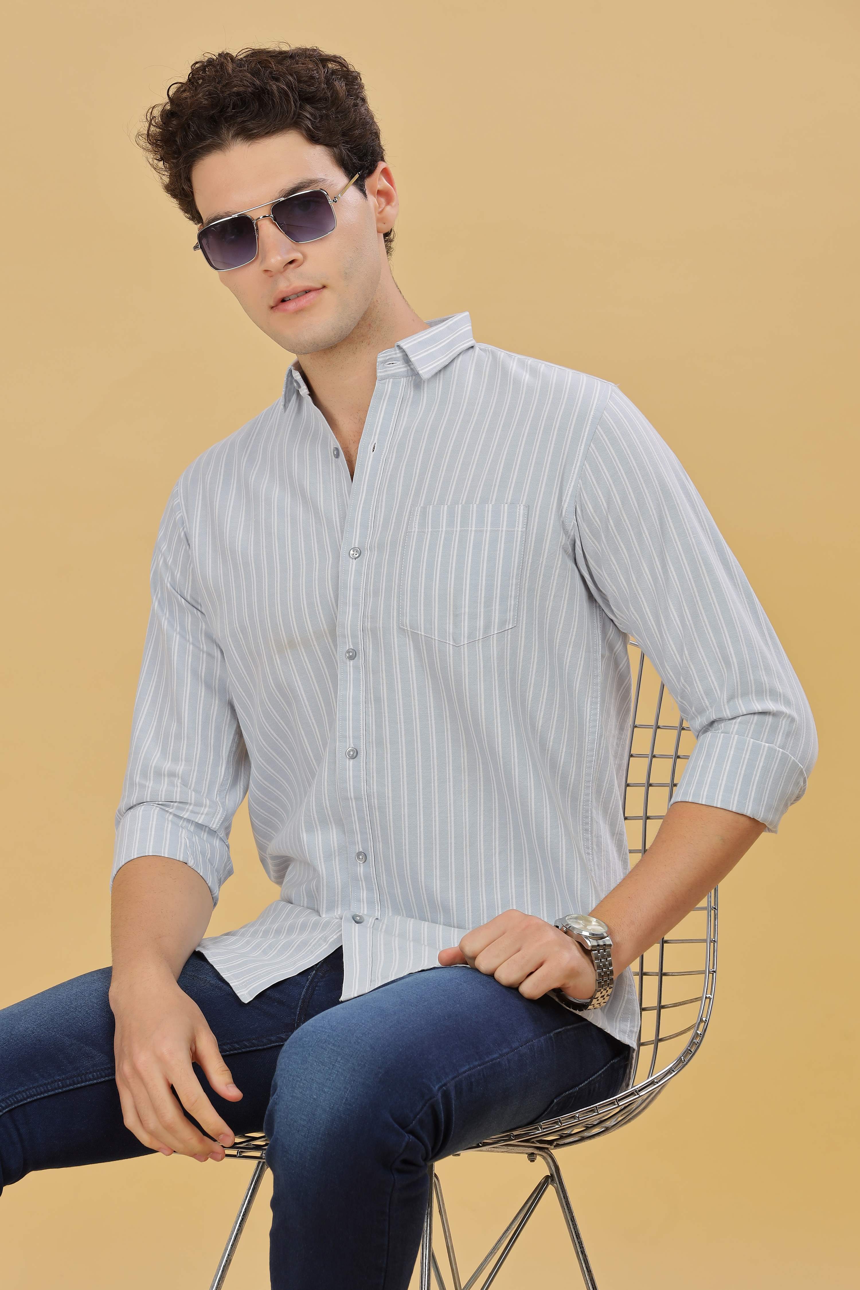 Men's Formal Stripes Shirt