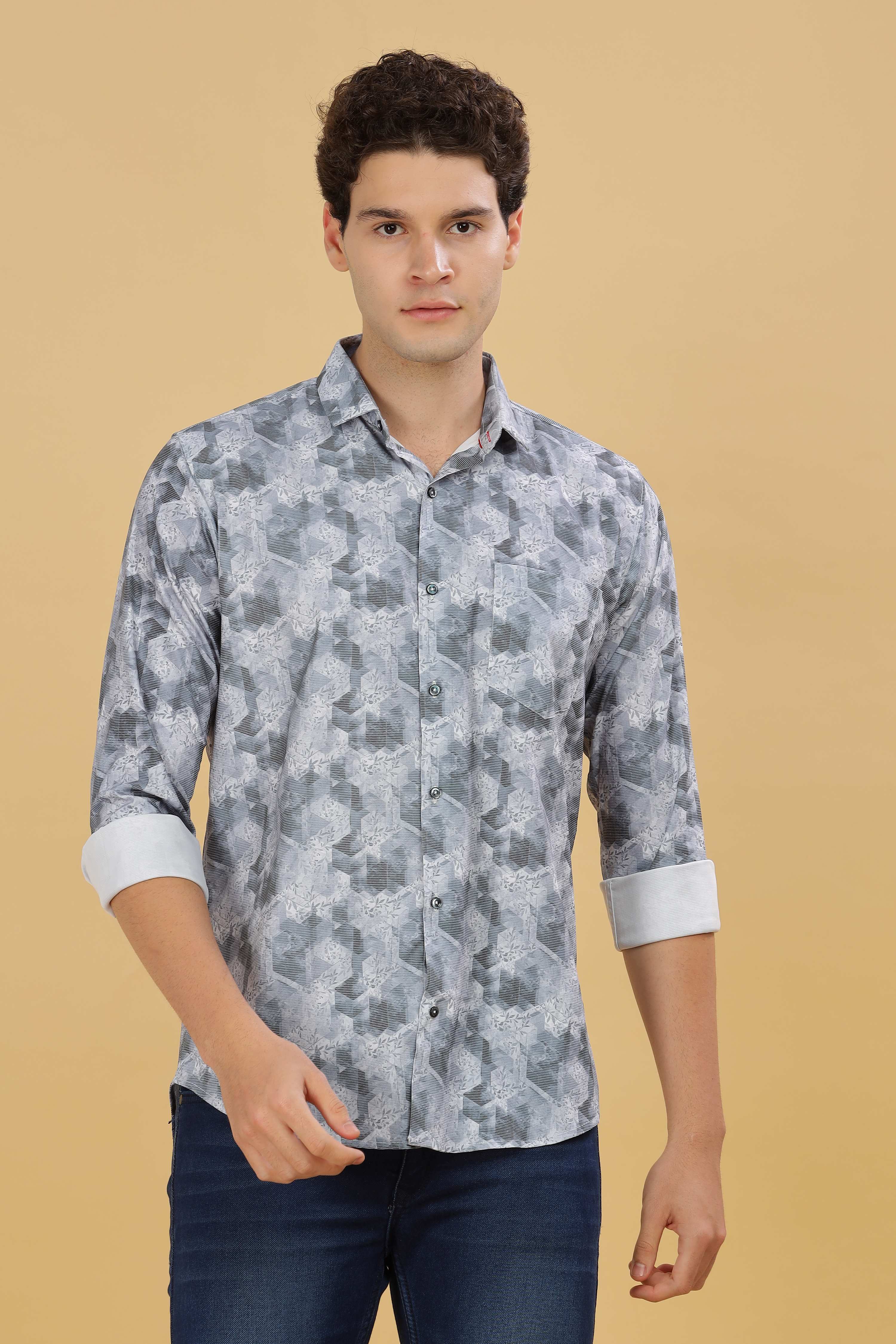 Cubic Floral Designer Shirt