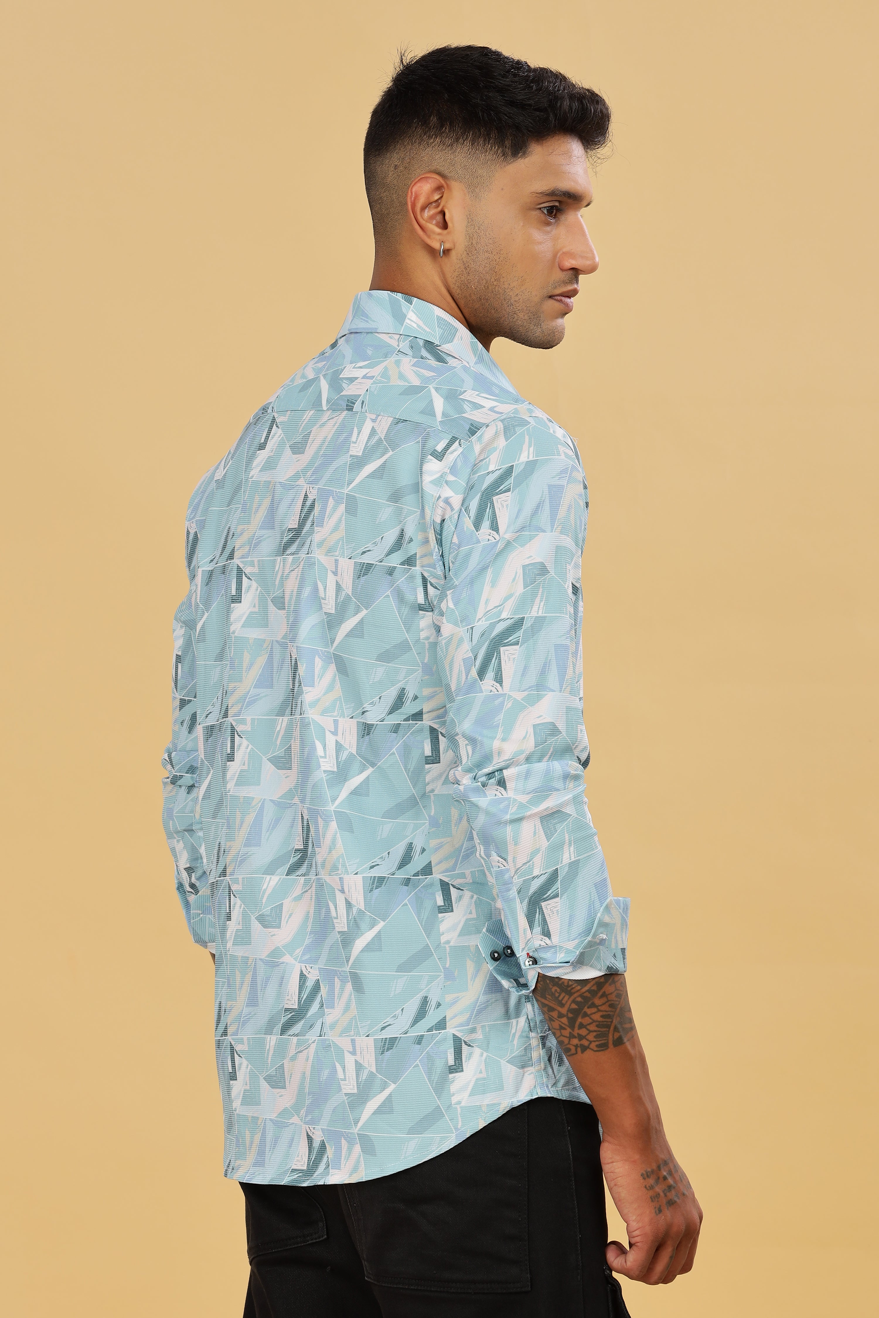 Blue Graphic Degital Printed Shirt