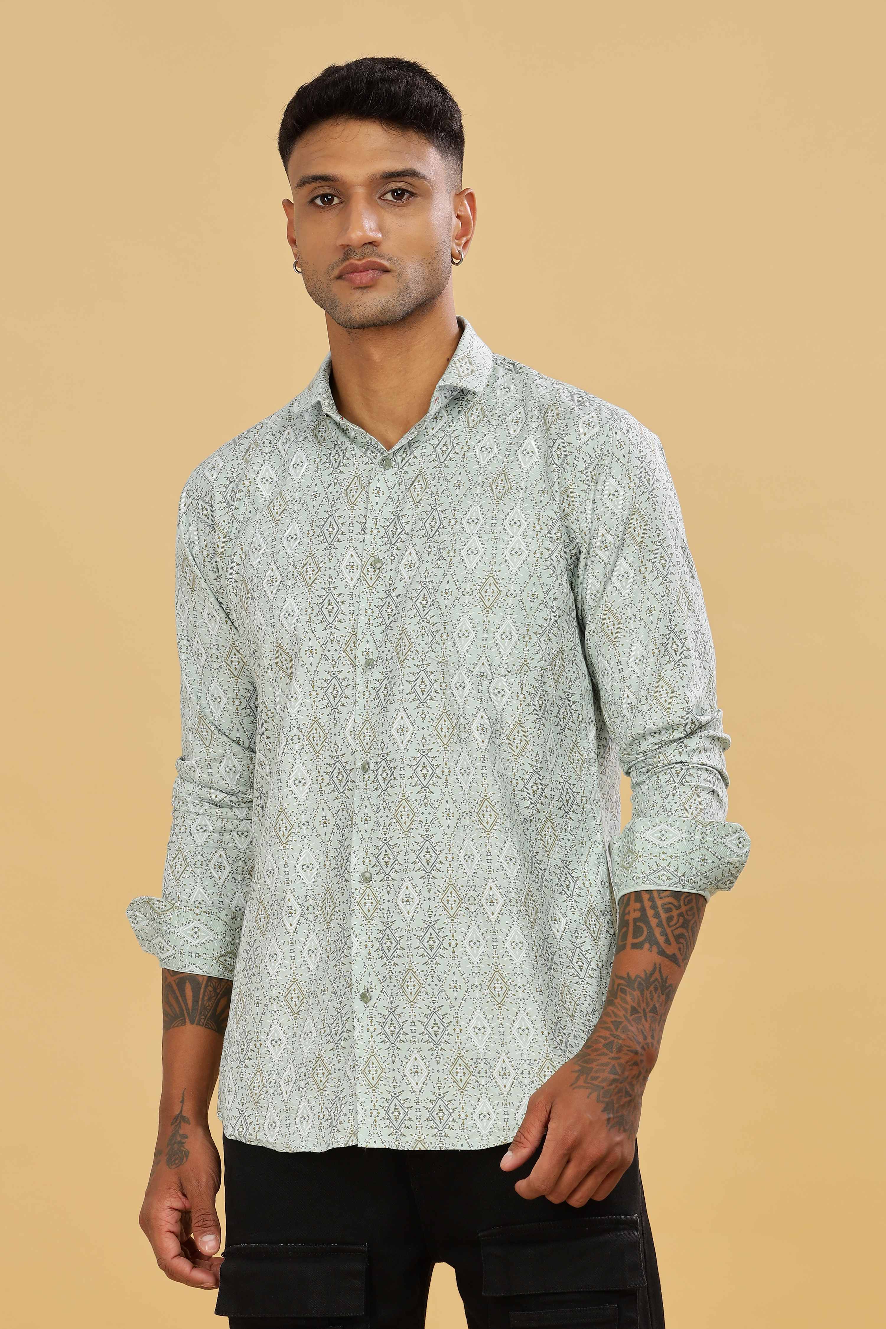 Diamond Printed Design Shirt