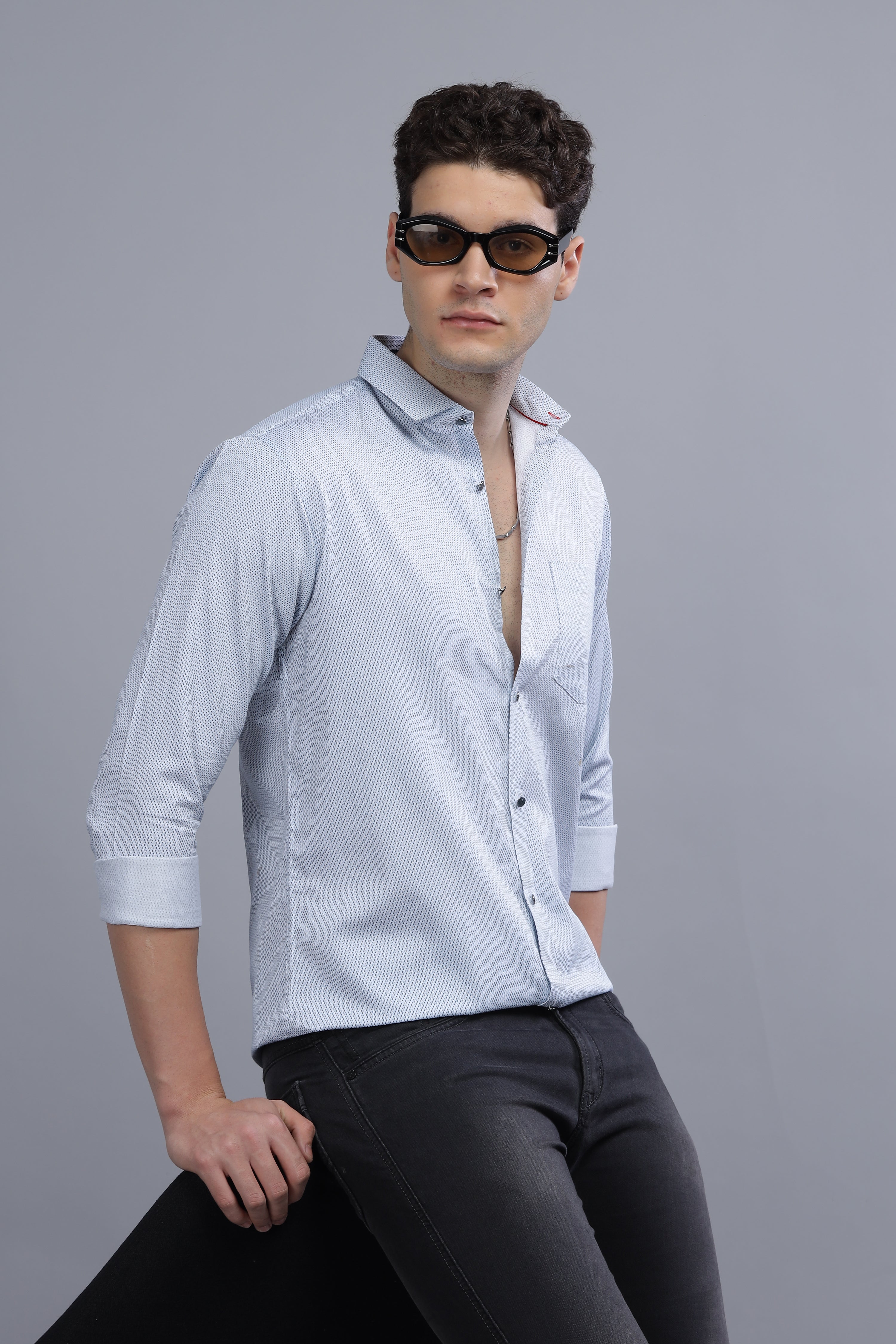 Minimo Design Blue Shirt