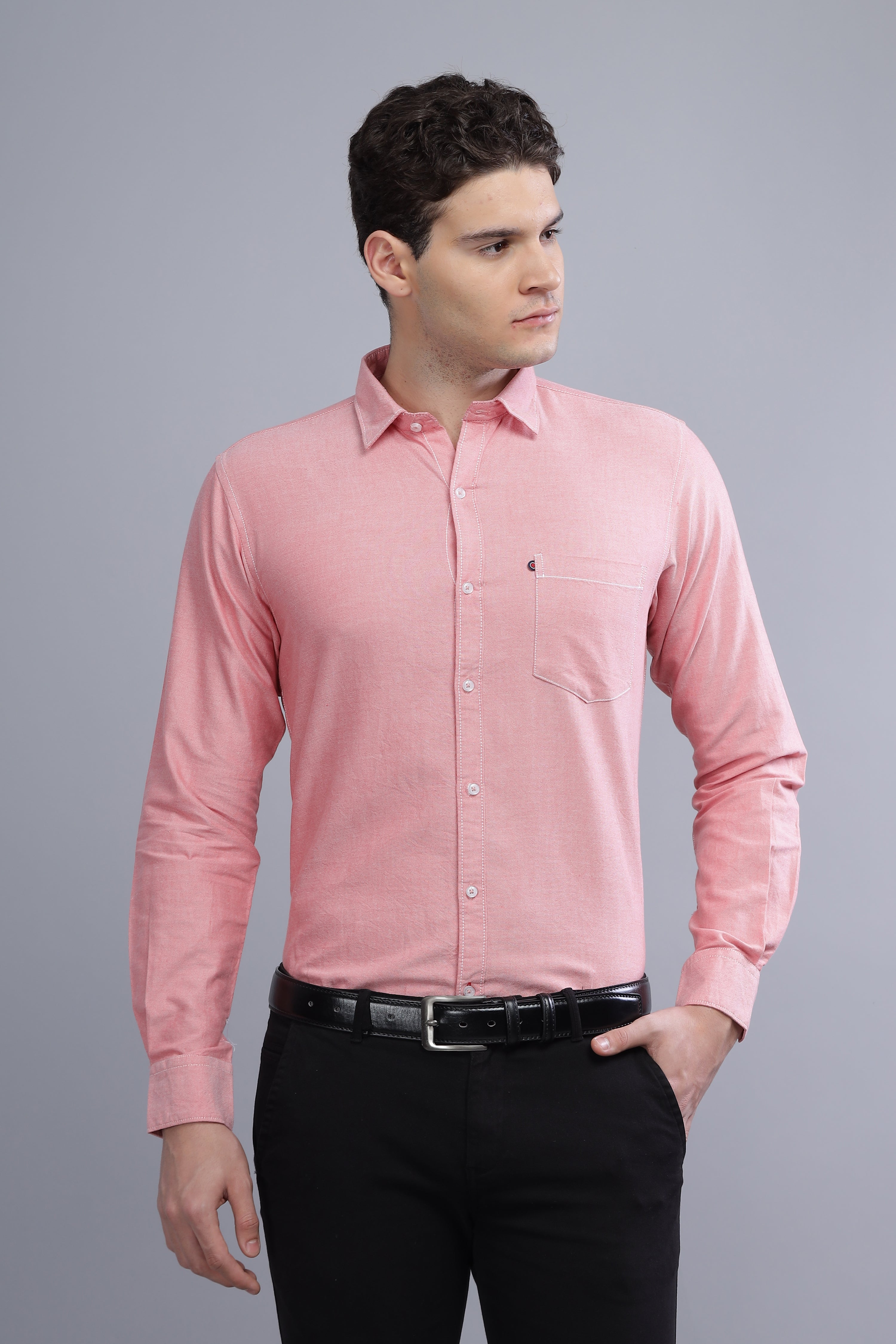 Regular Fit light pink shirt