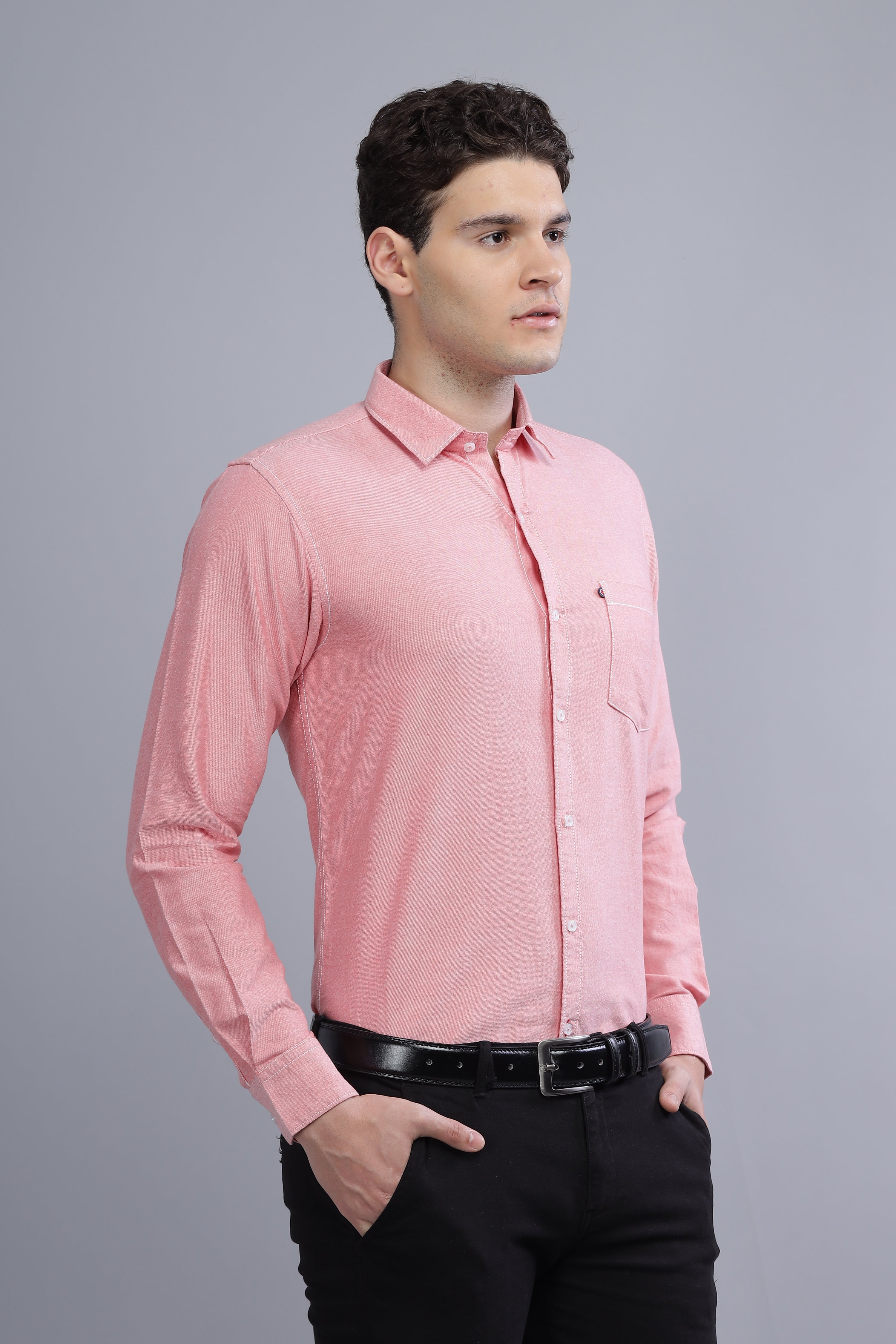 Regular Fit light pink shirt