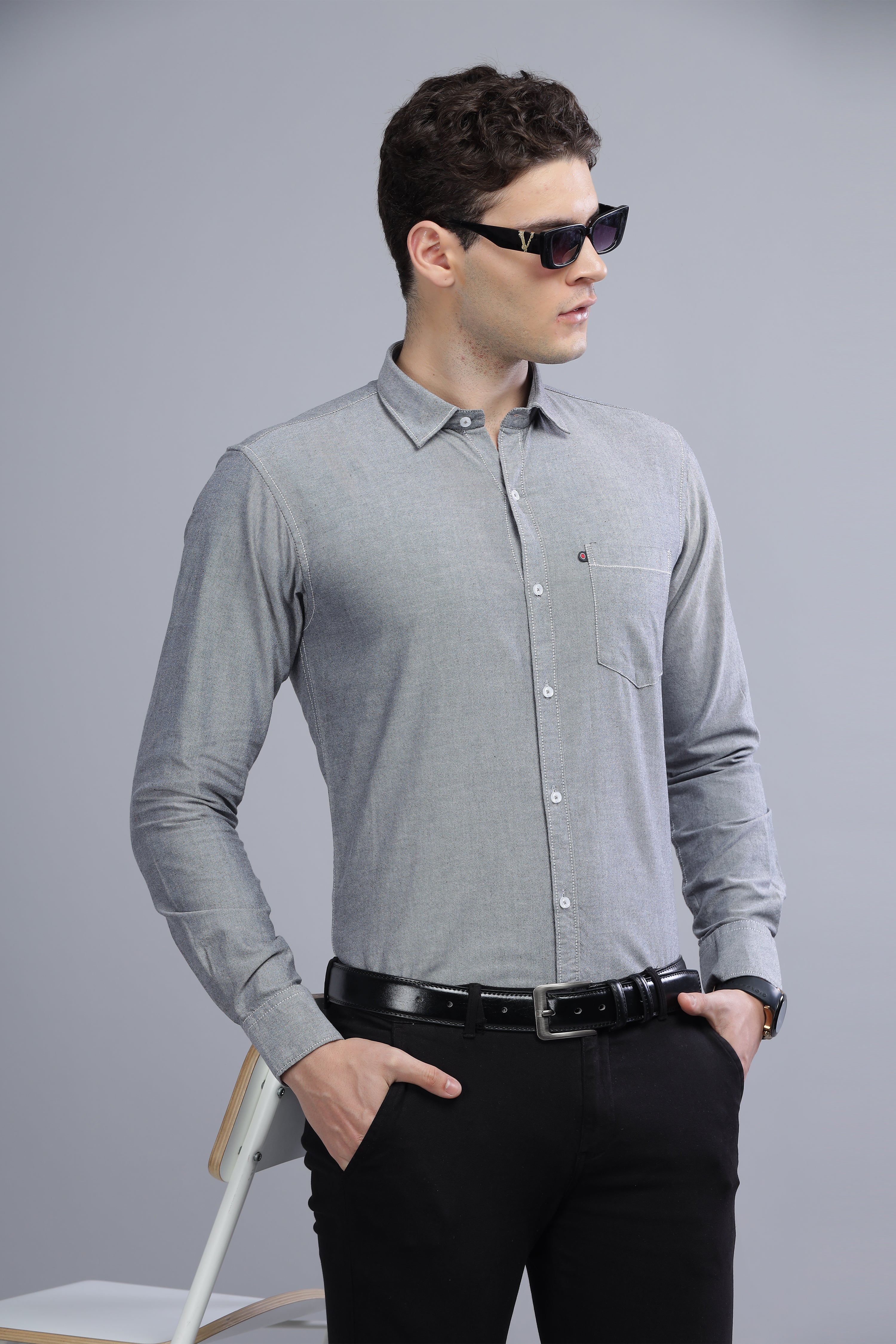 Regular Fit Dark Grey shirt