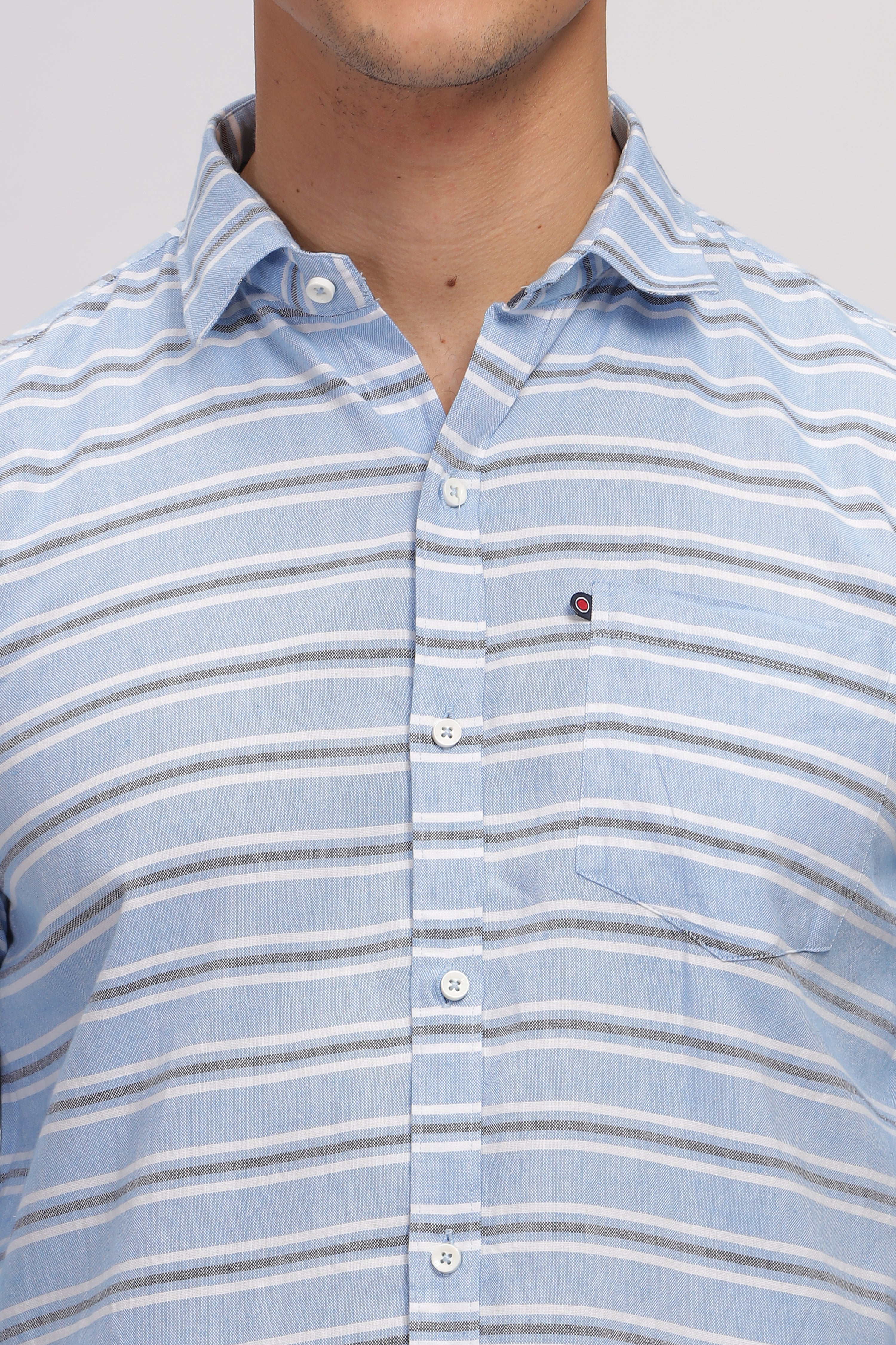 Barre Stripes Blue Shirt