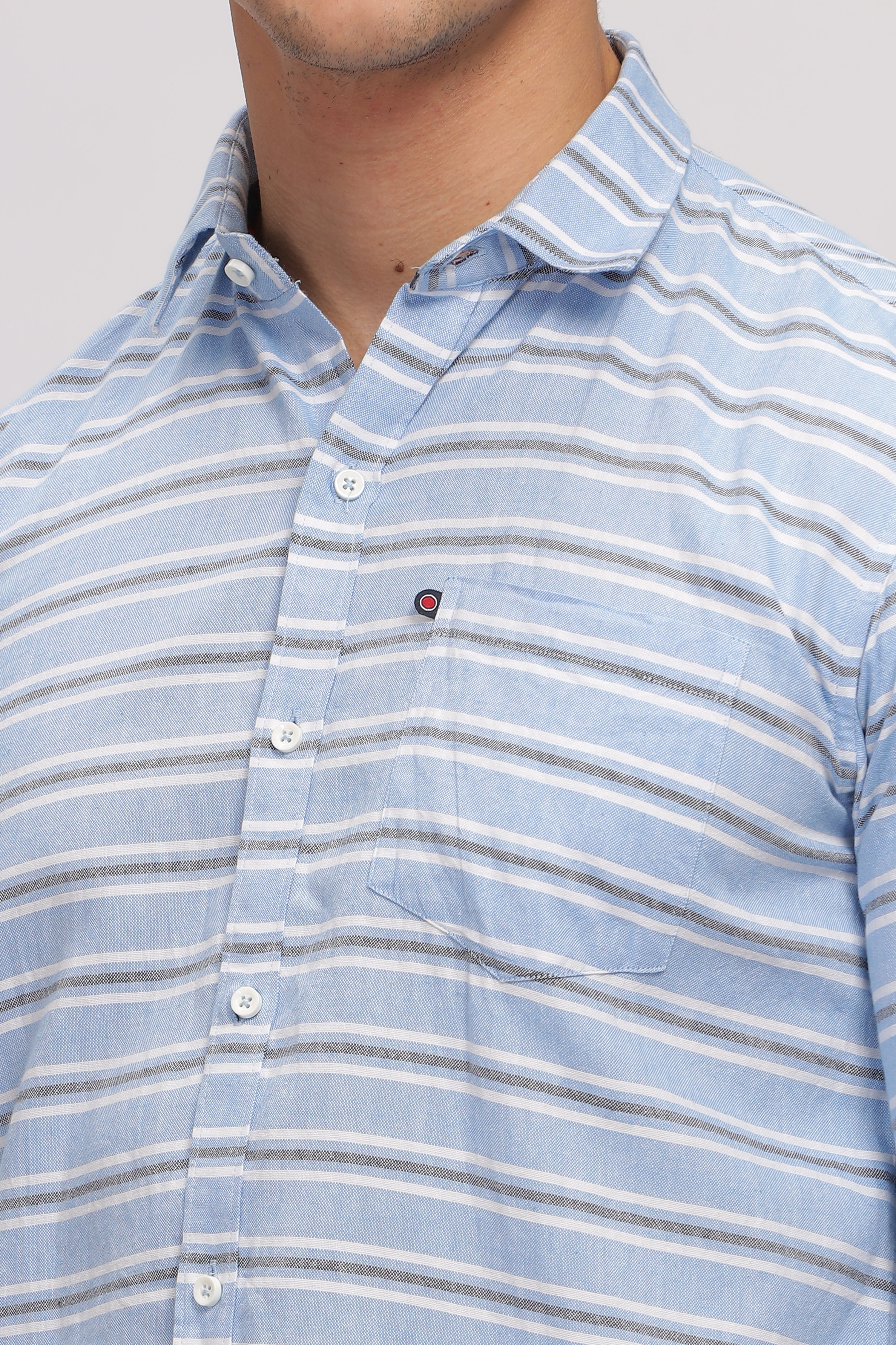 Barre Stripes Blue Shirt