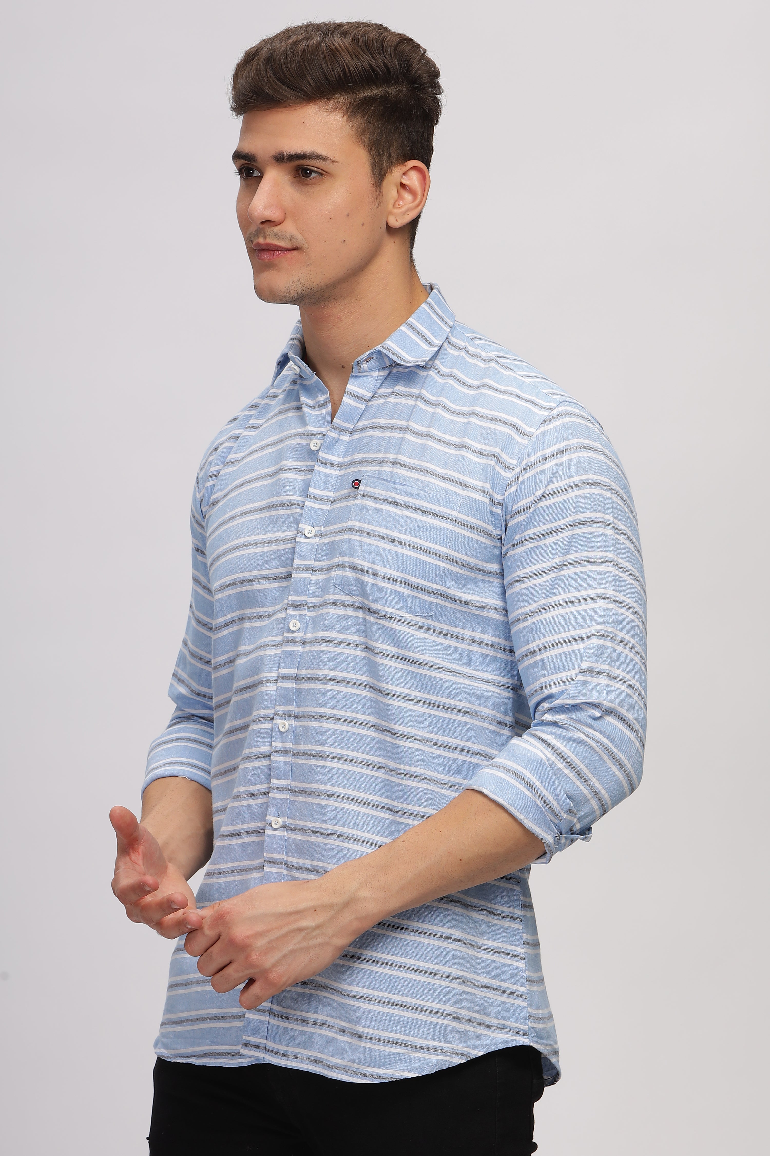 Barre Stripes Blue Shirt