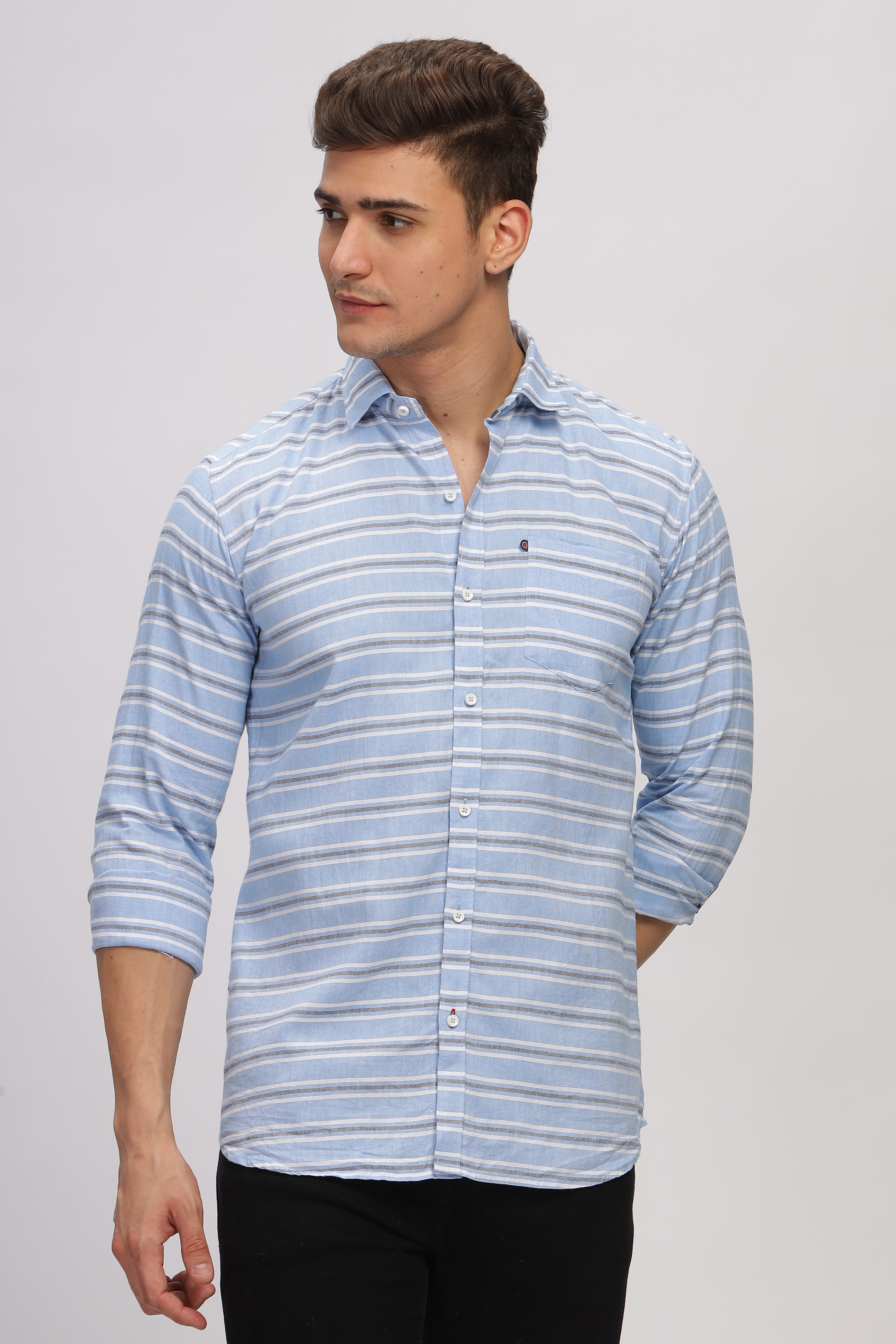 Barre Stripes Blue Shirt