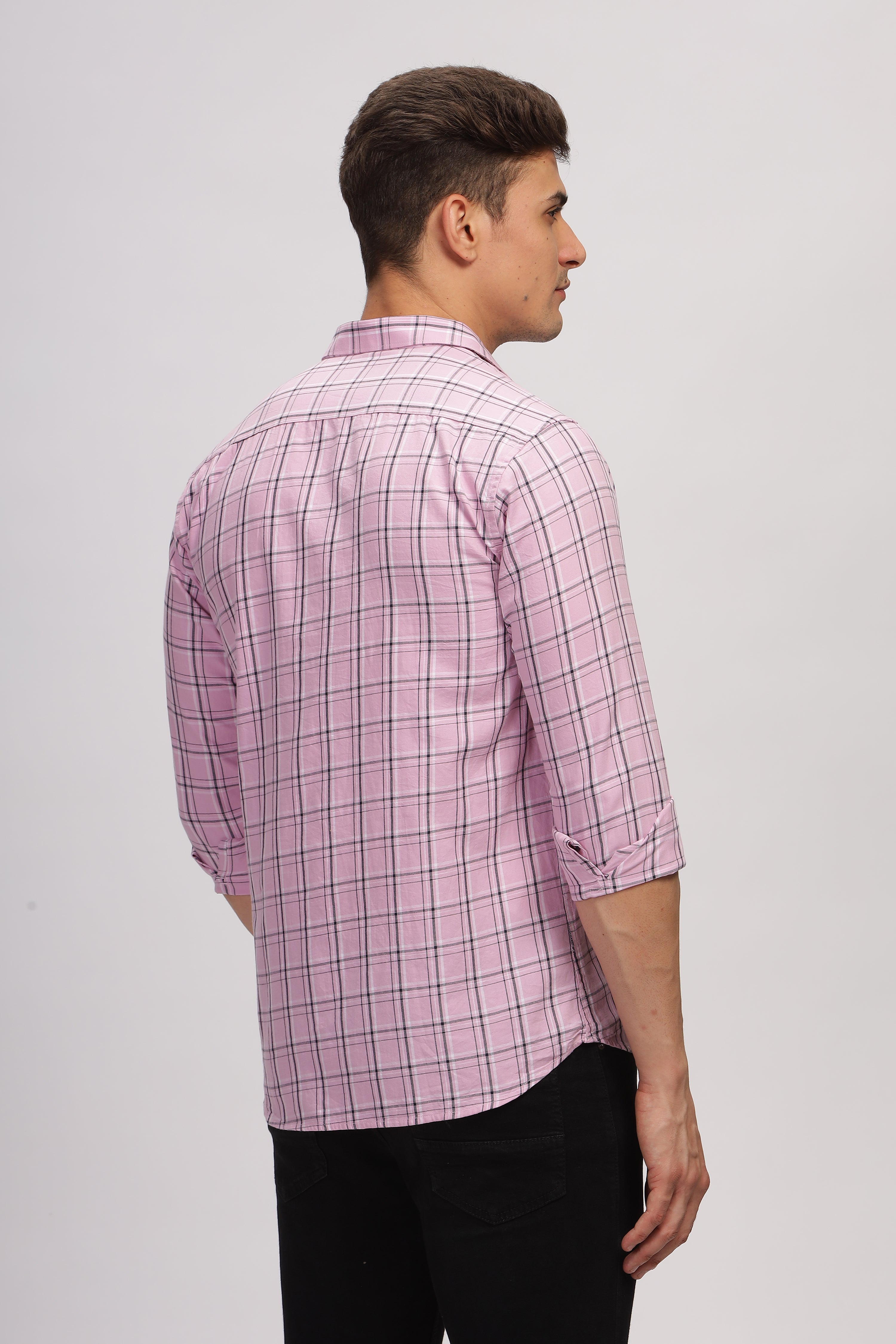 Purple Casual Checks shirt