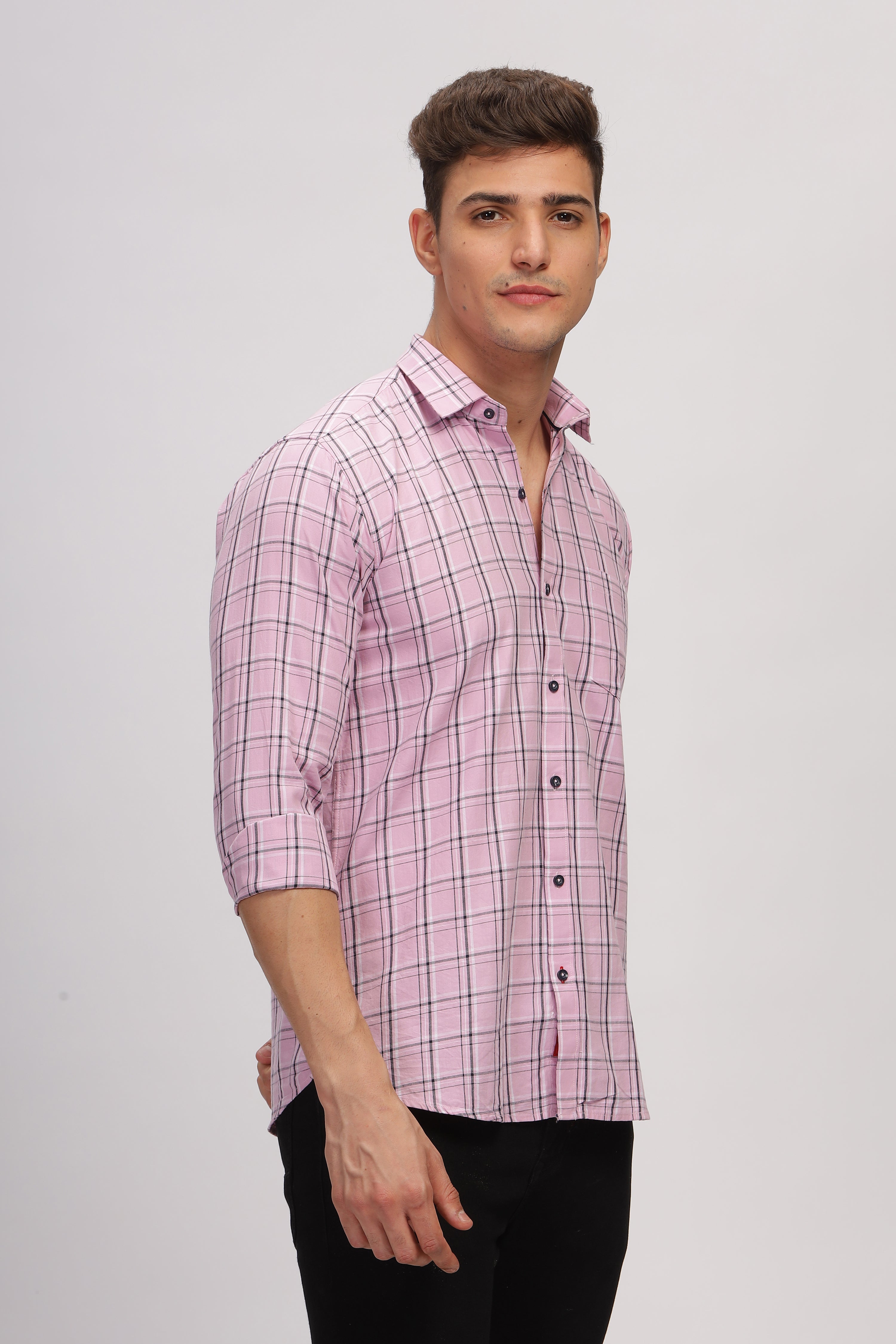 Purple Casual Checks shirt