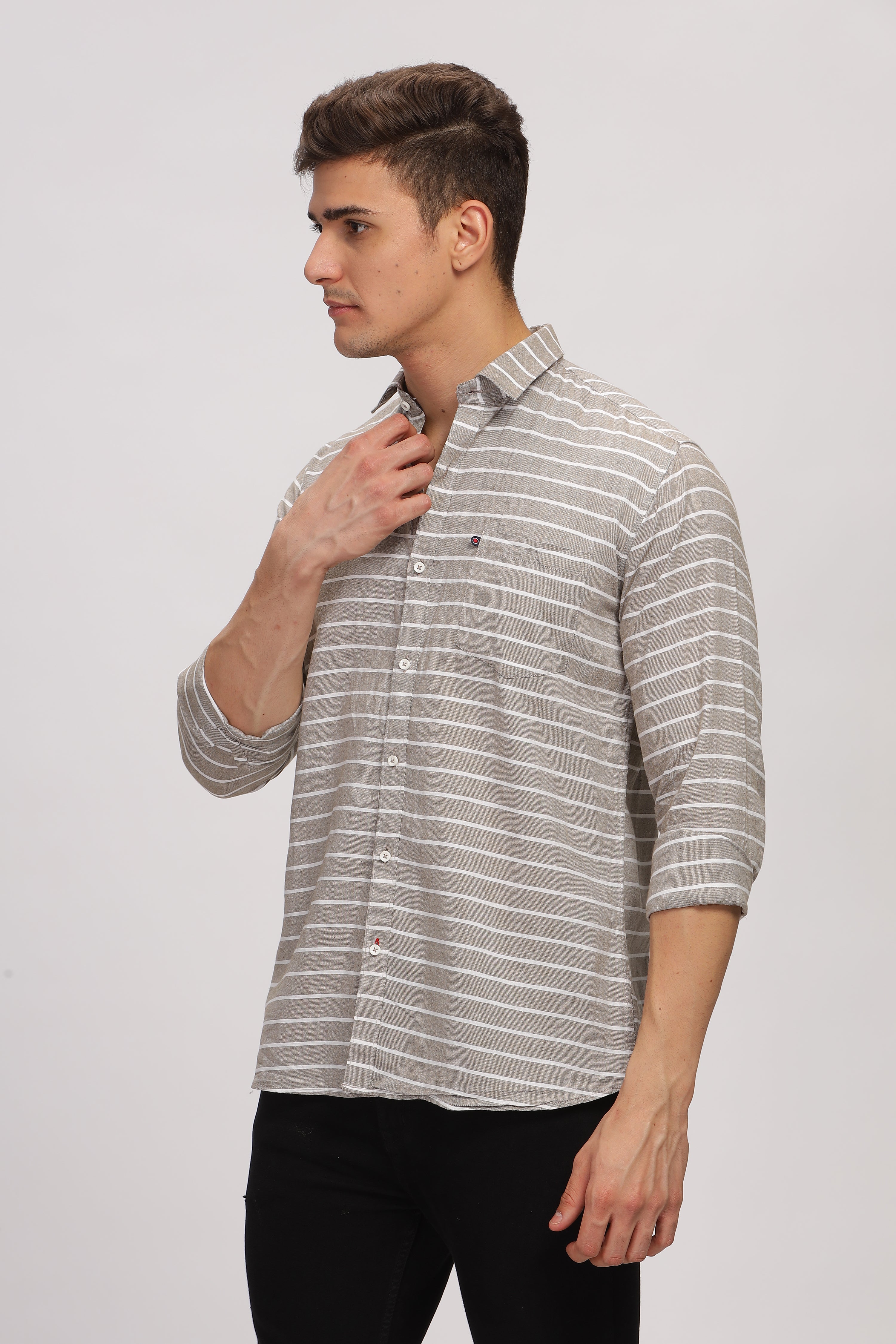 Slim fit Weft Stripes Shirt