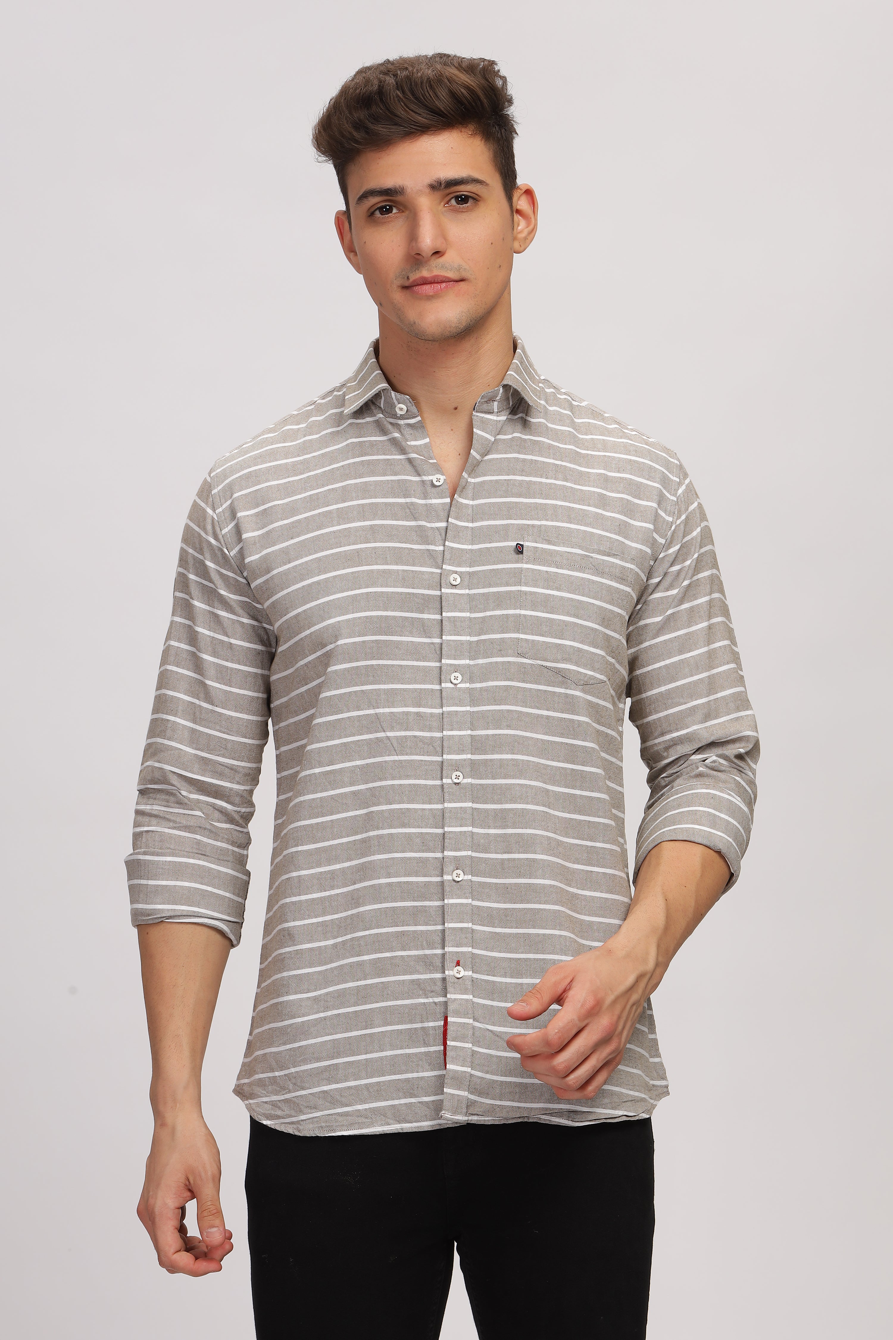 Slim fit Weft Stripes Shirt