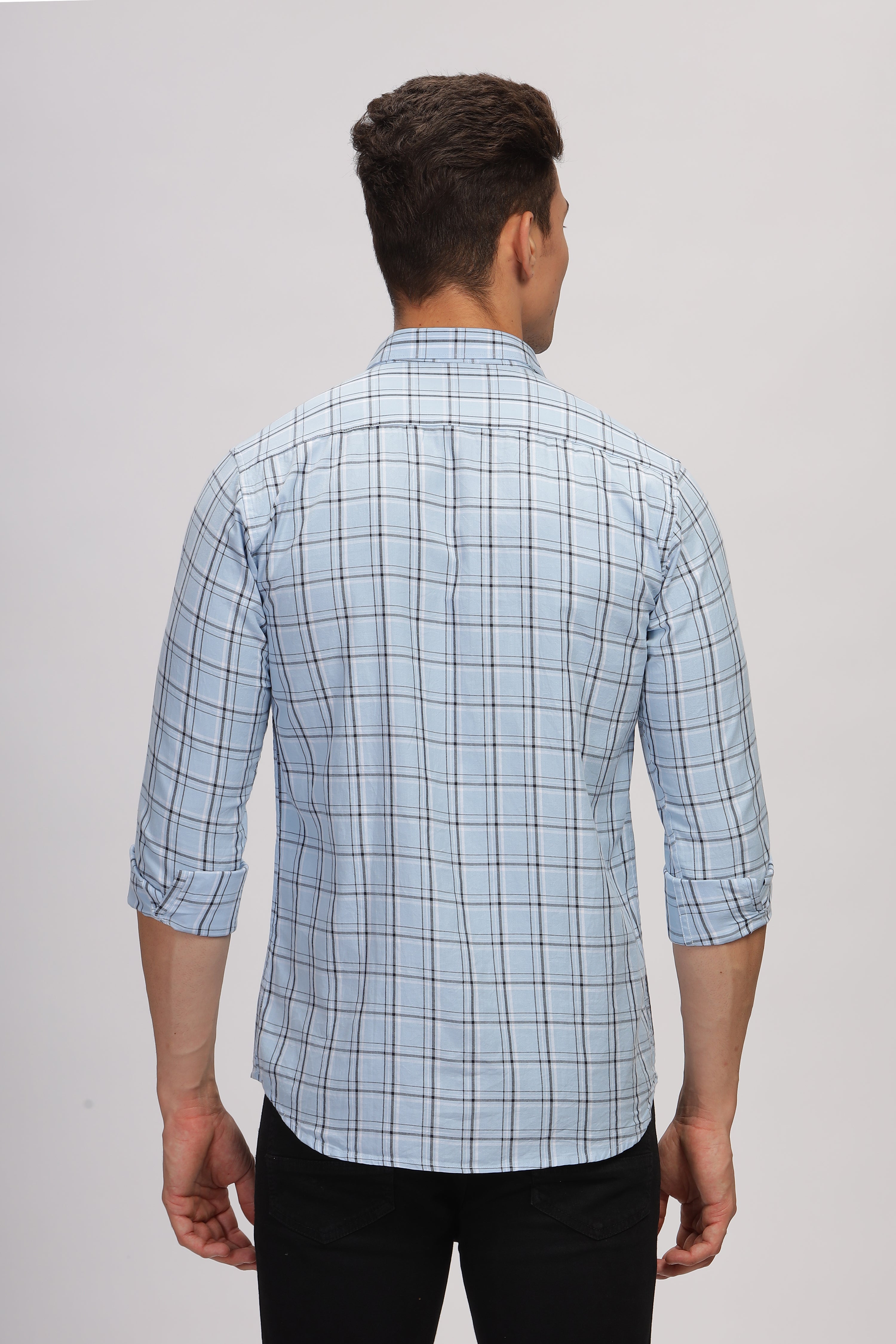 Blue Colour Classic Checkered Shirt