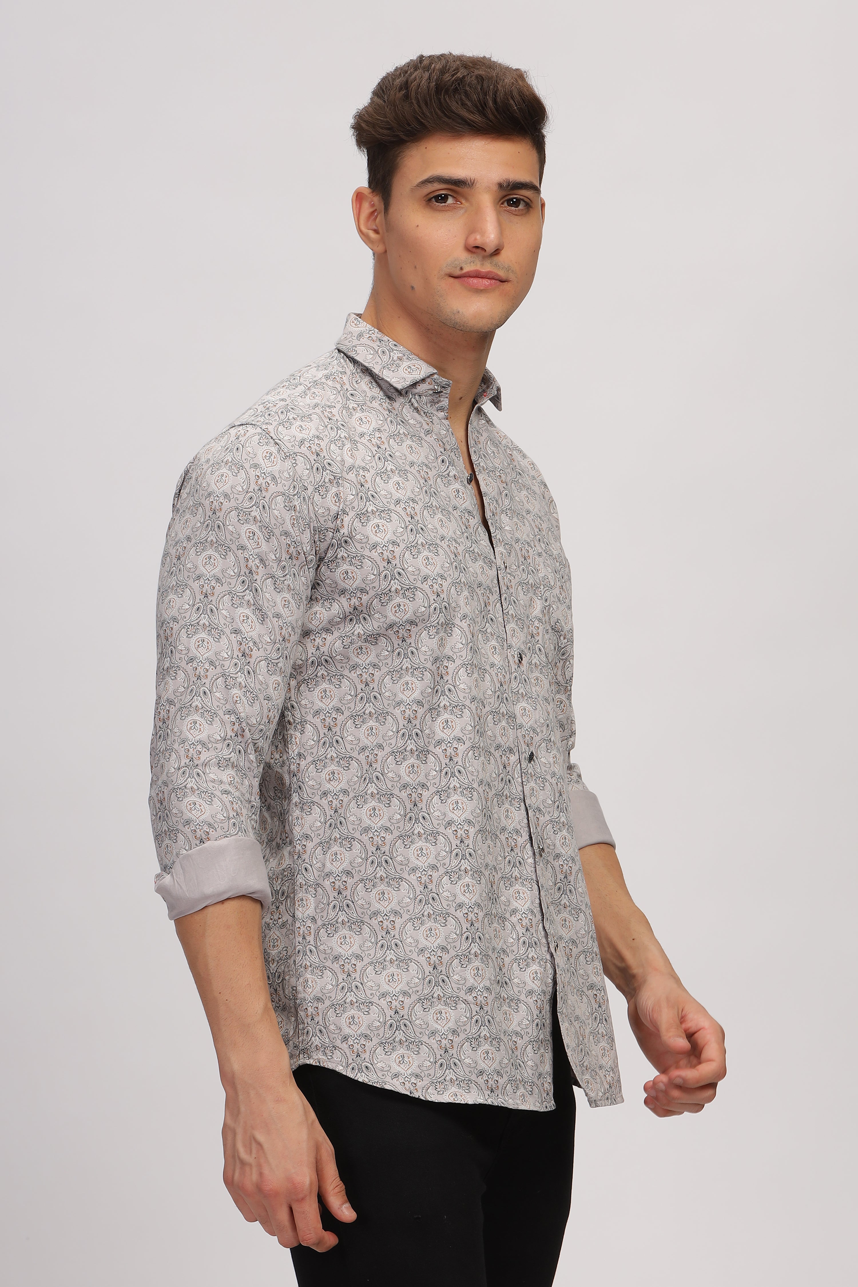 Regal Paisley Grey Shirt