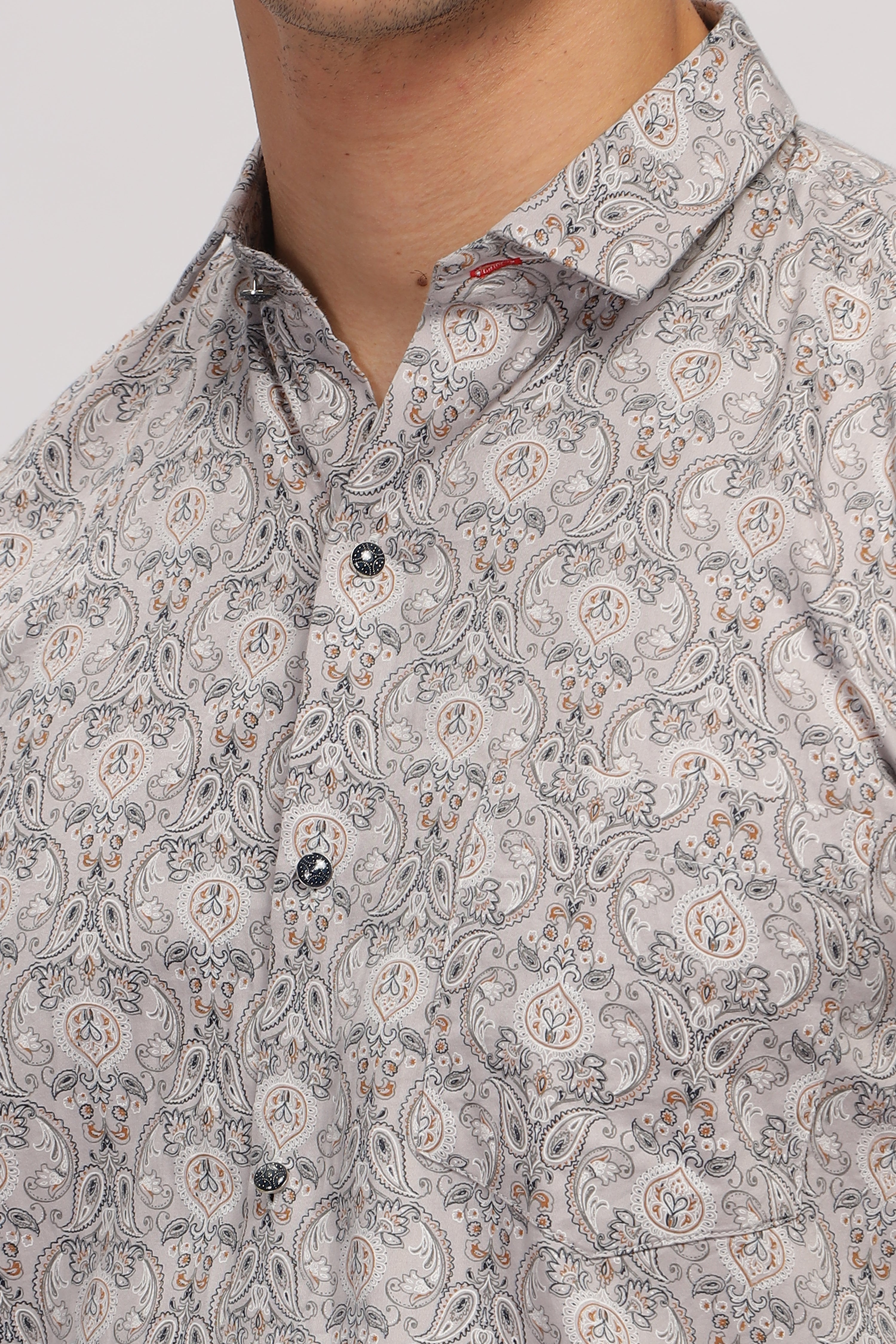 Regal Paisley Grey Shirt