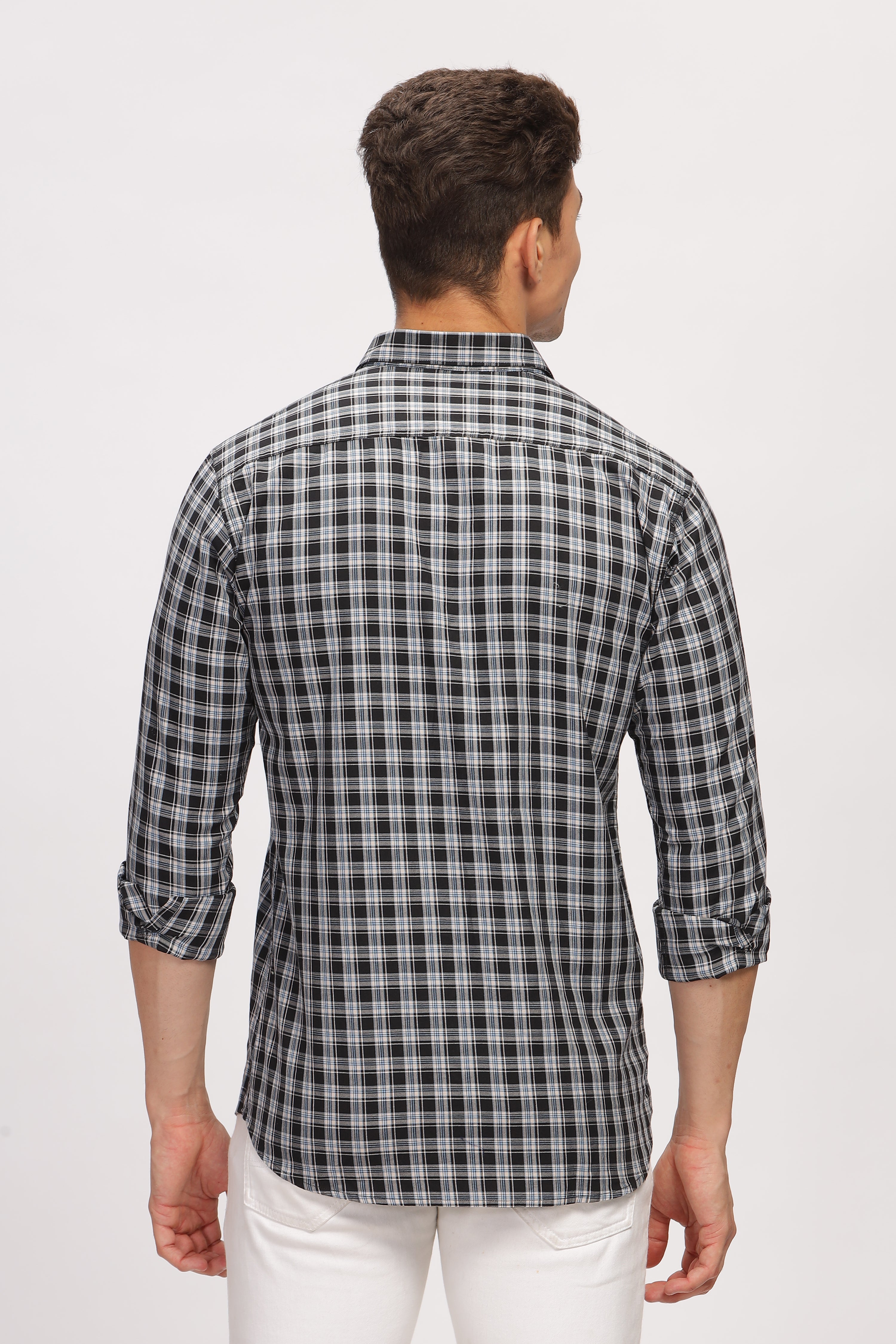 Cosmic Check Black Shirt