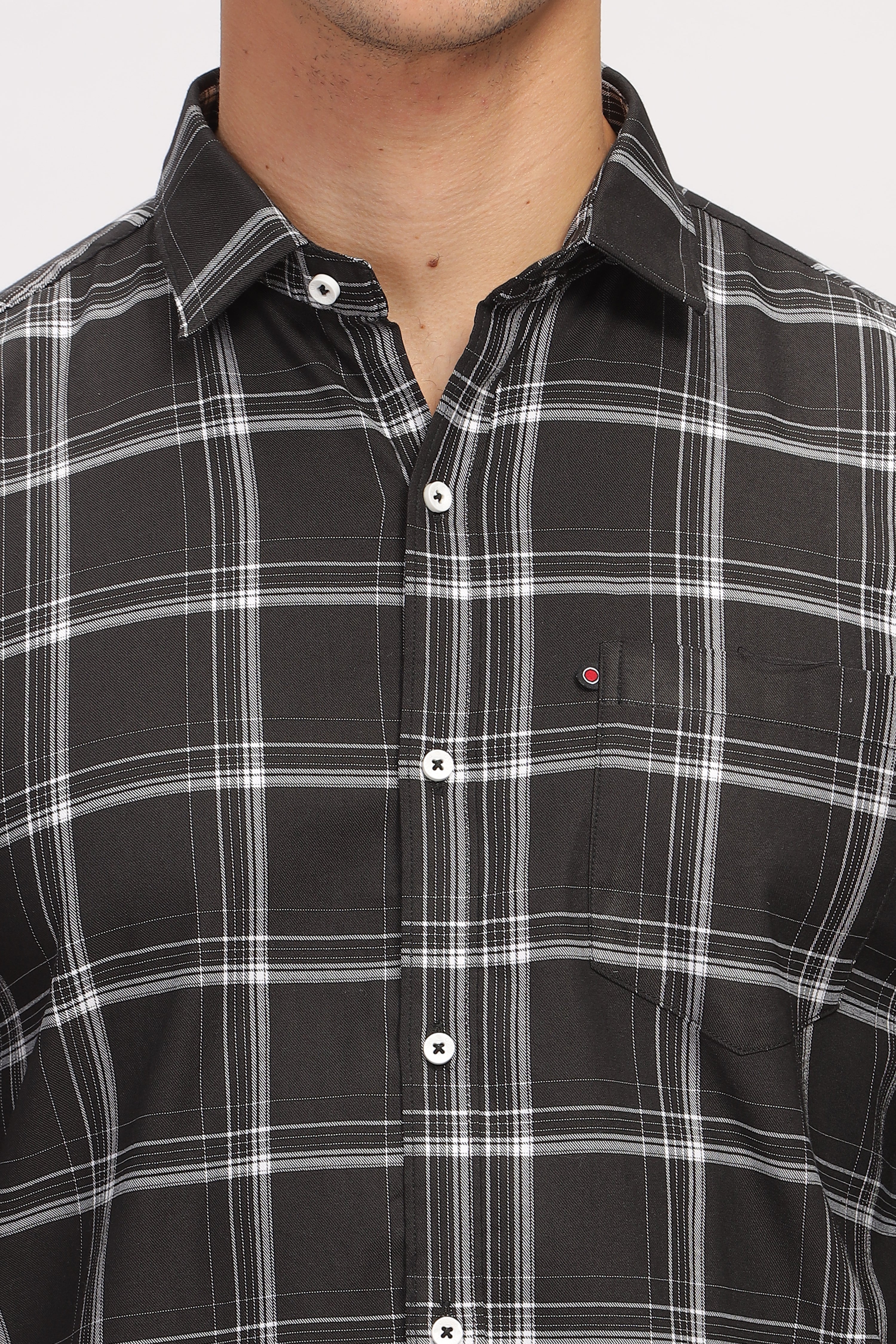 Plaza Grid Black Checks Shirt