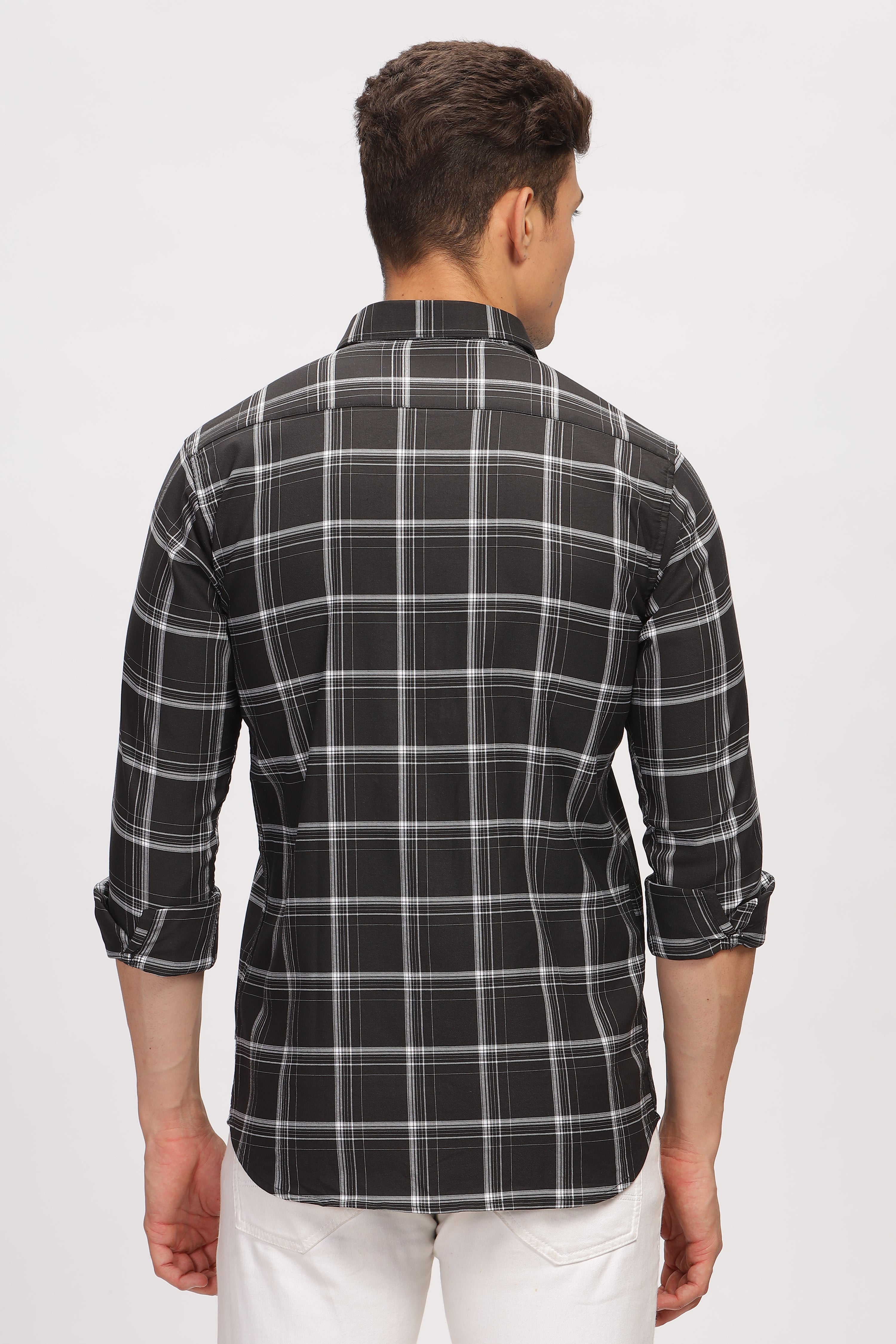 Plaza Grid Black Checks Shirt