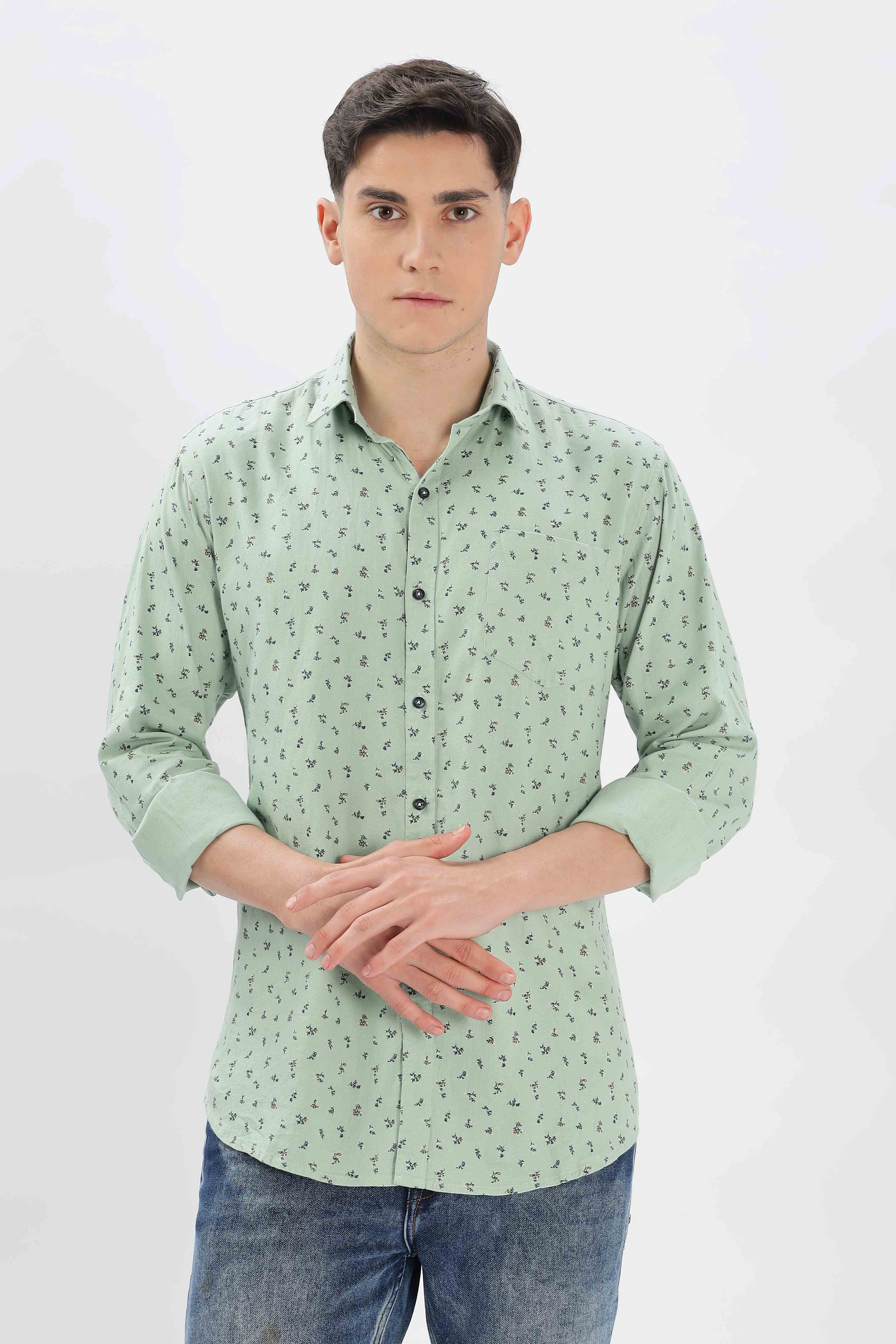 Stalk Floral Printed Shirt