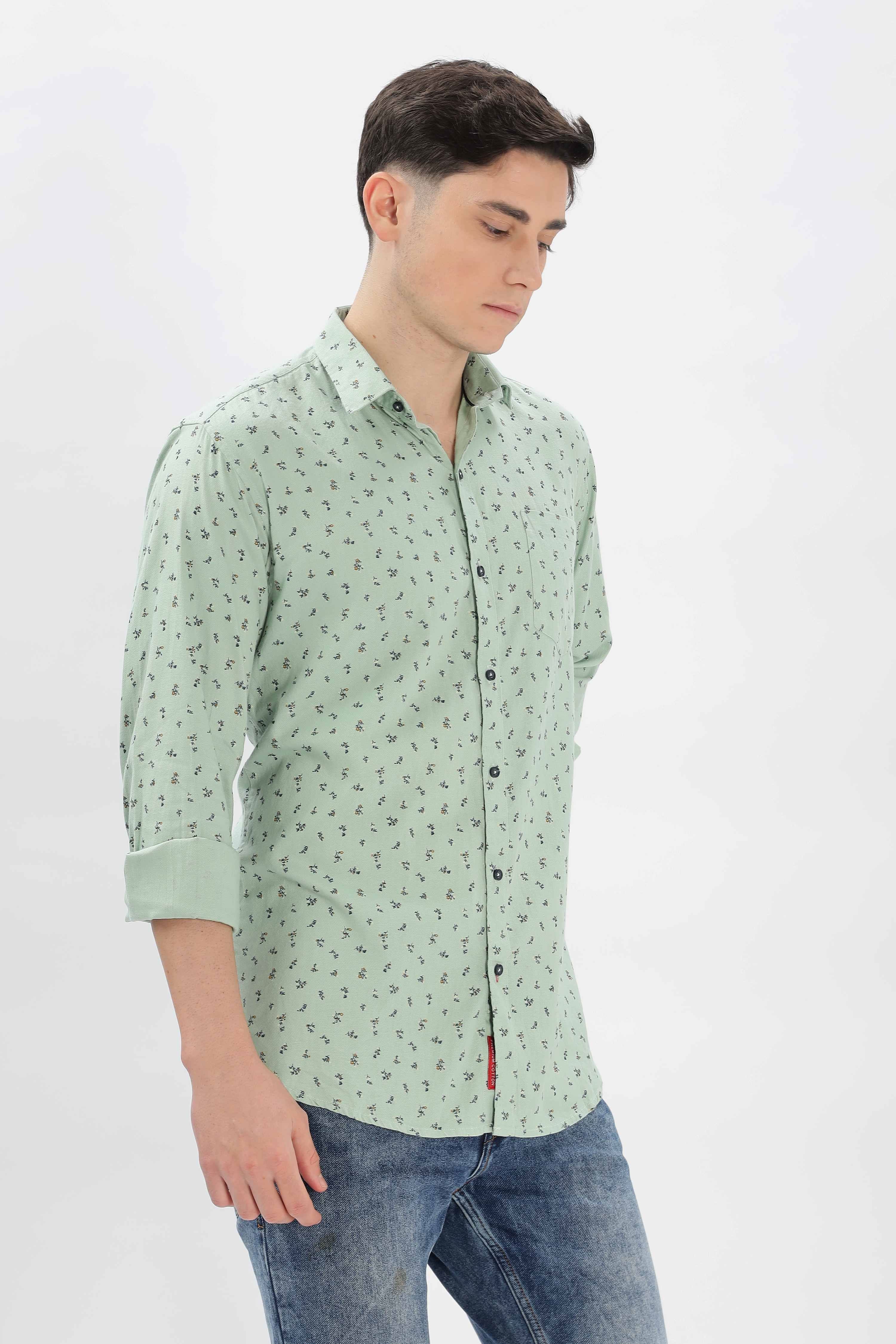 Stalk Floral Printed Shirt