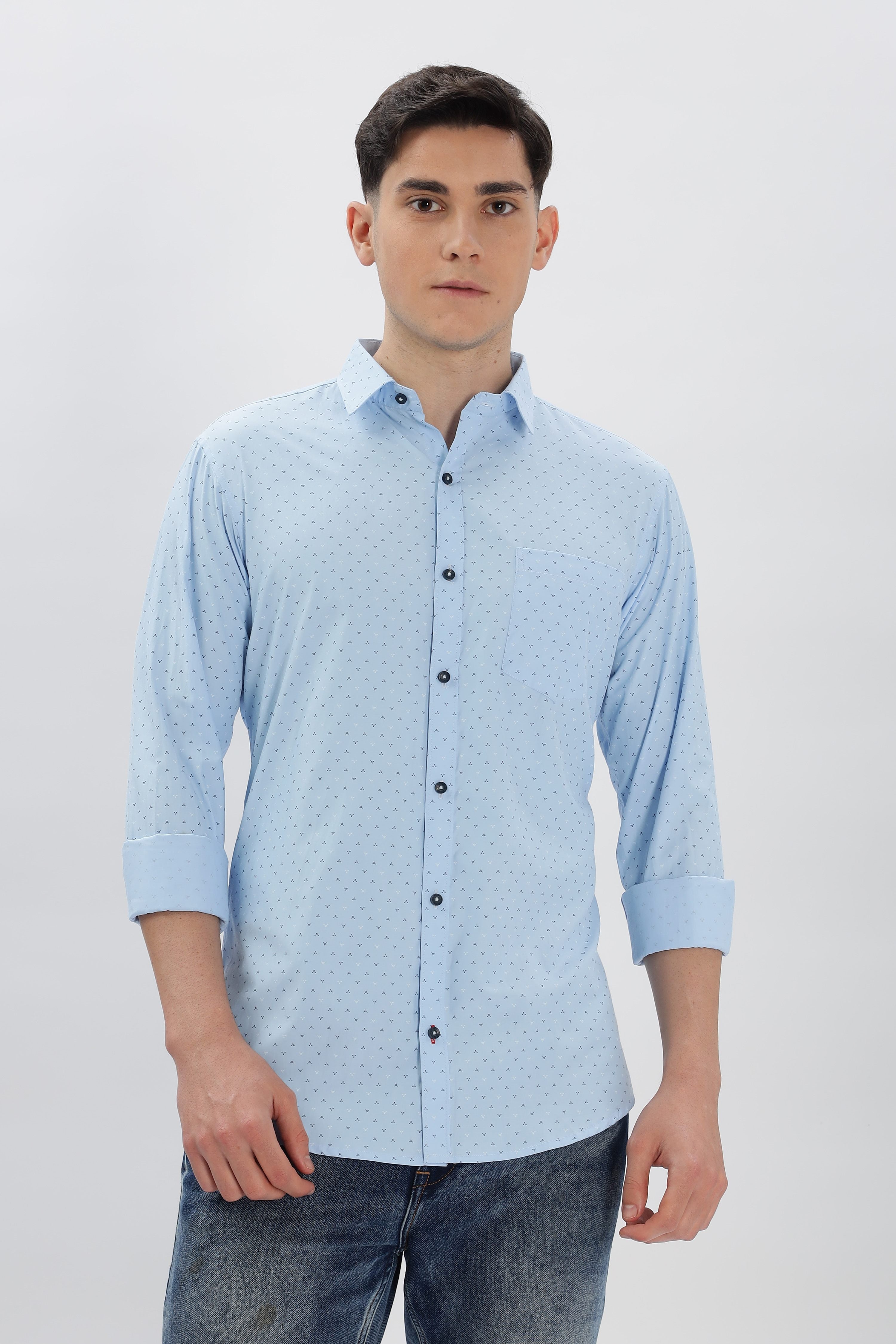 Geometric Motif Printed Shirt