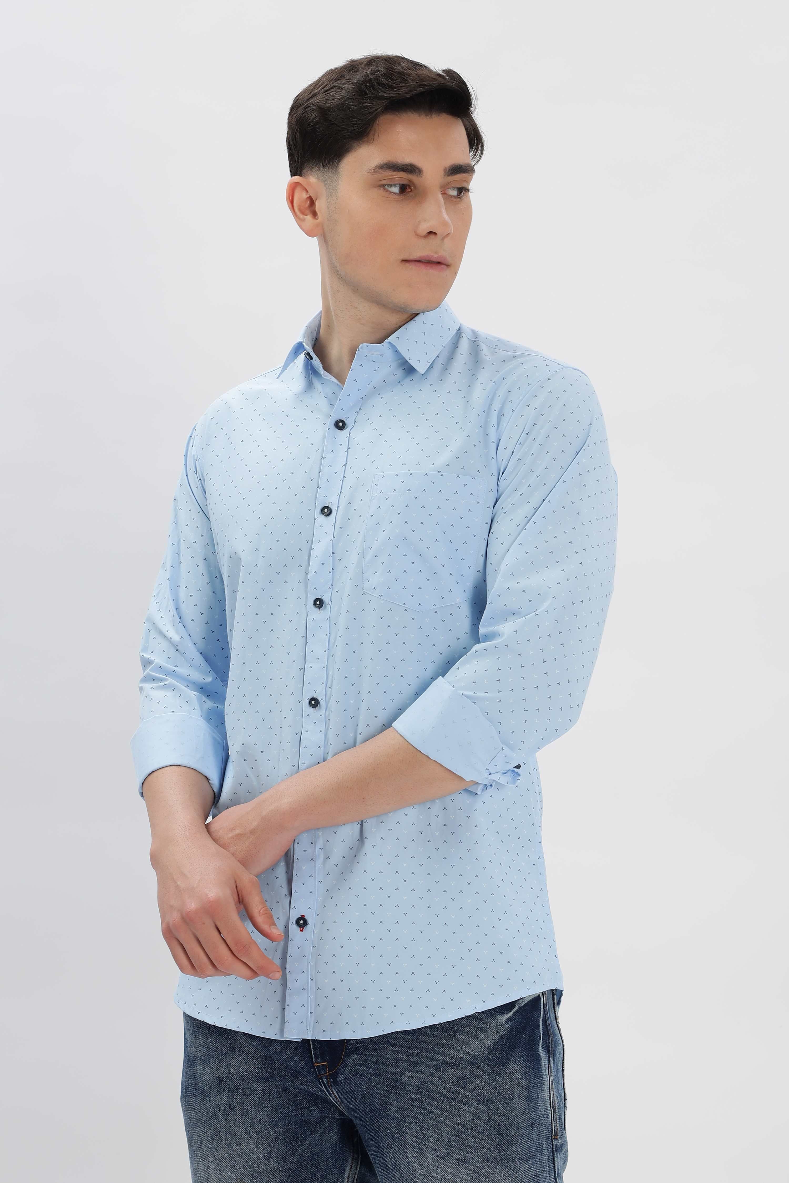 Geometric Motif Printed Shirt