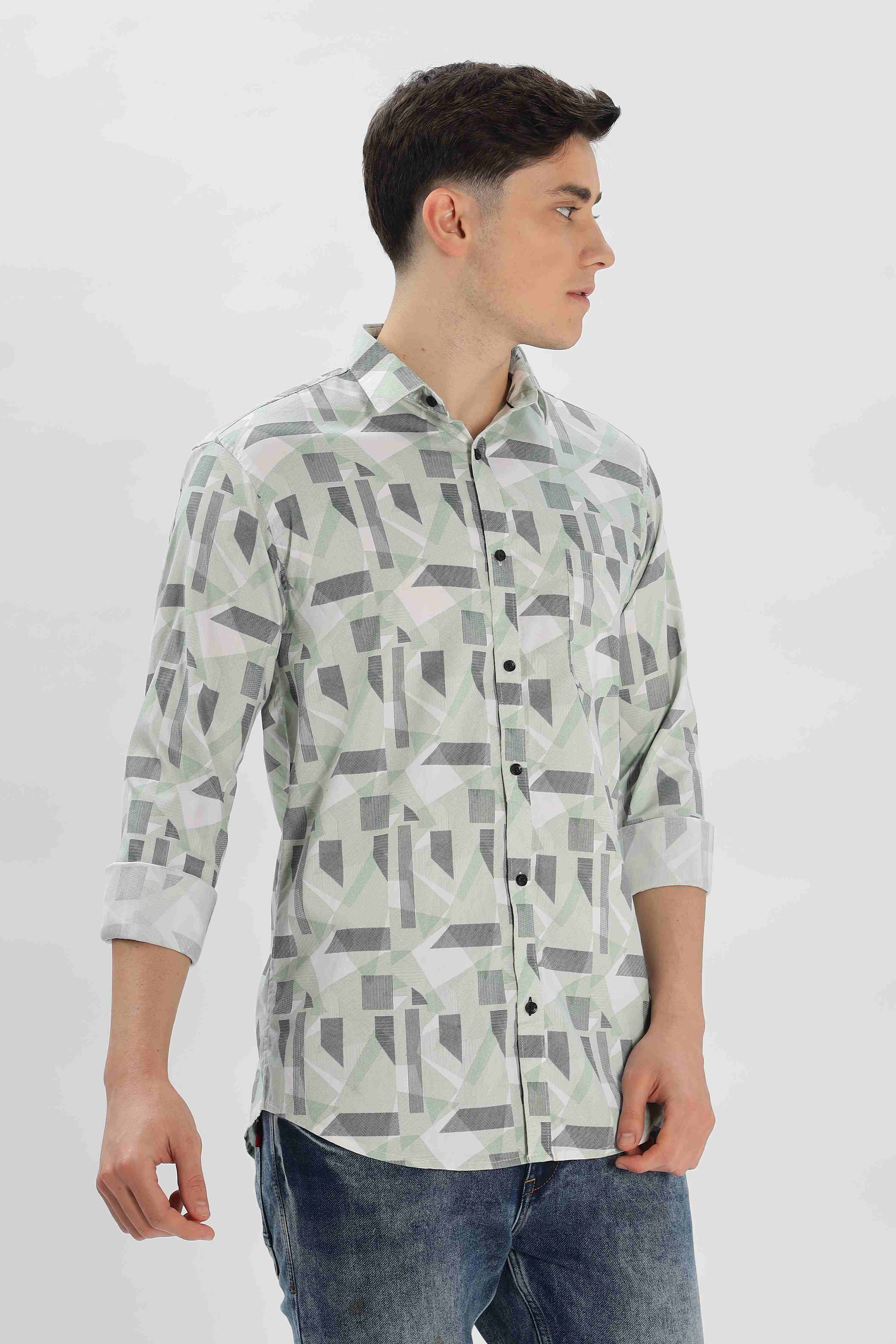 Modern Abstract Printed Casual Shirt