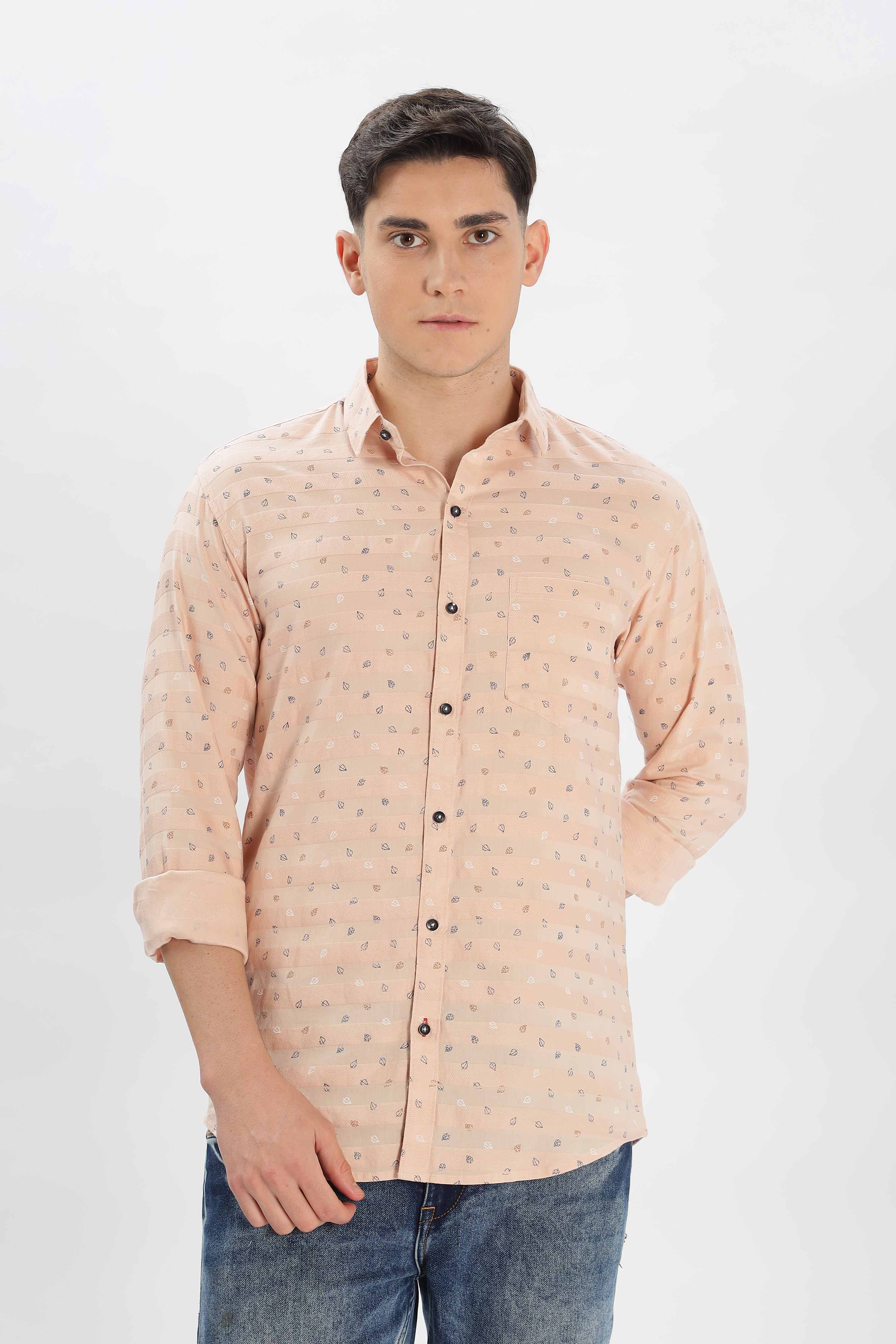 Small Leaves Printed Shirt