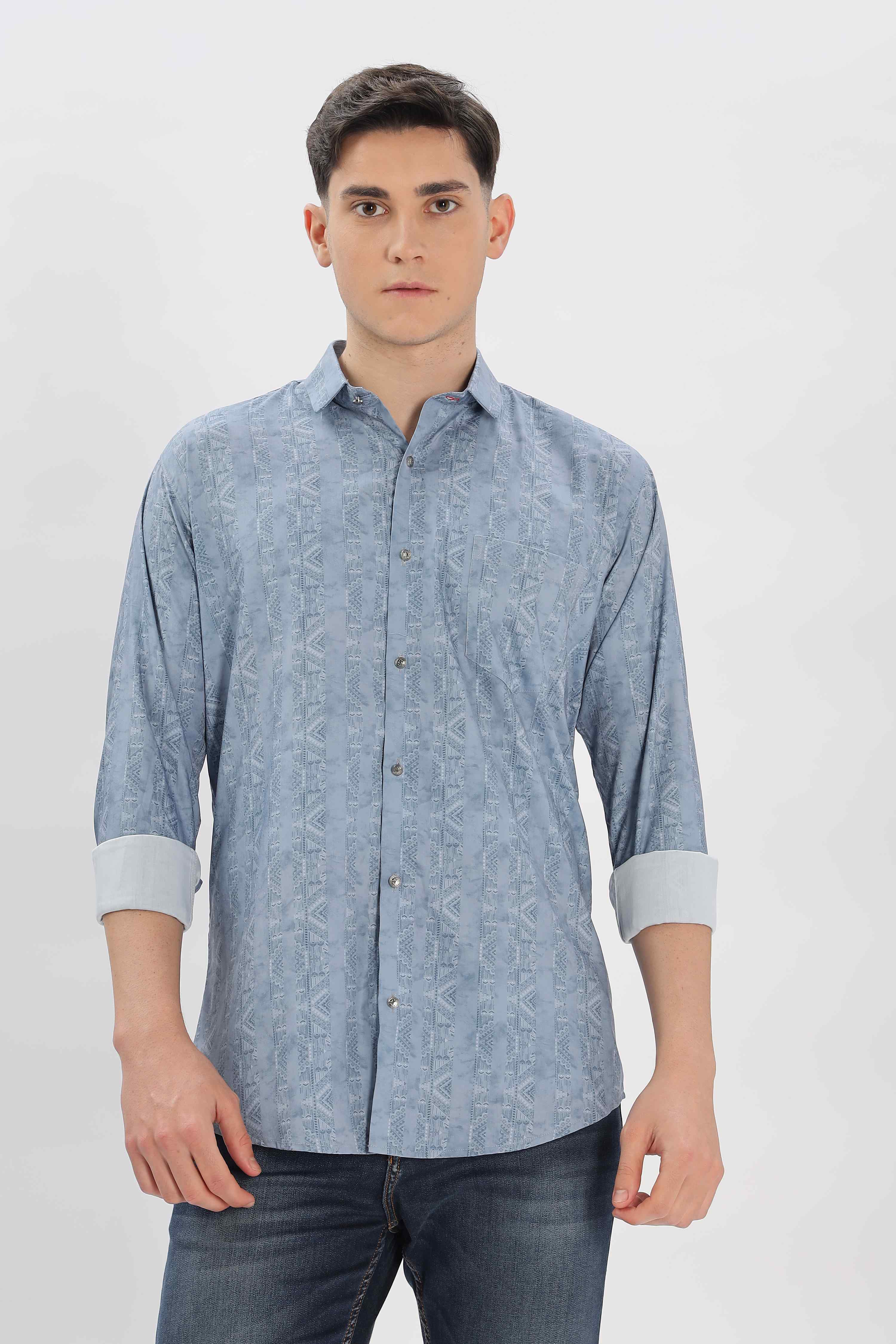 Tribal Design Pattern Printed Shirt