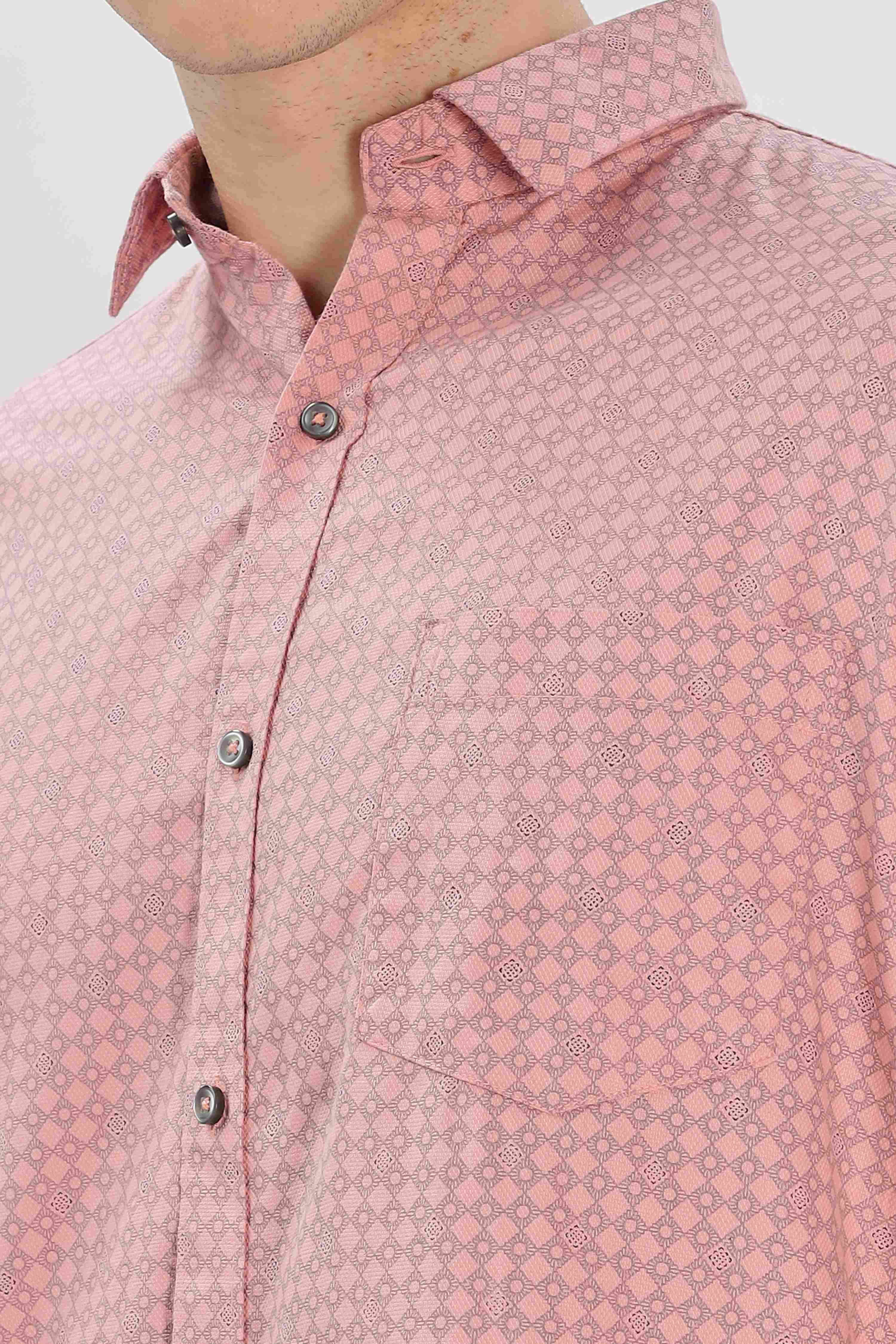 Cotton fabric Geometric Pattern Shirt