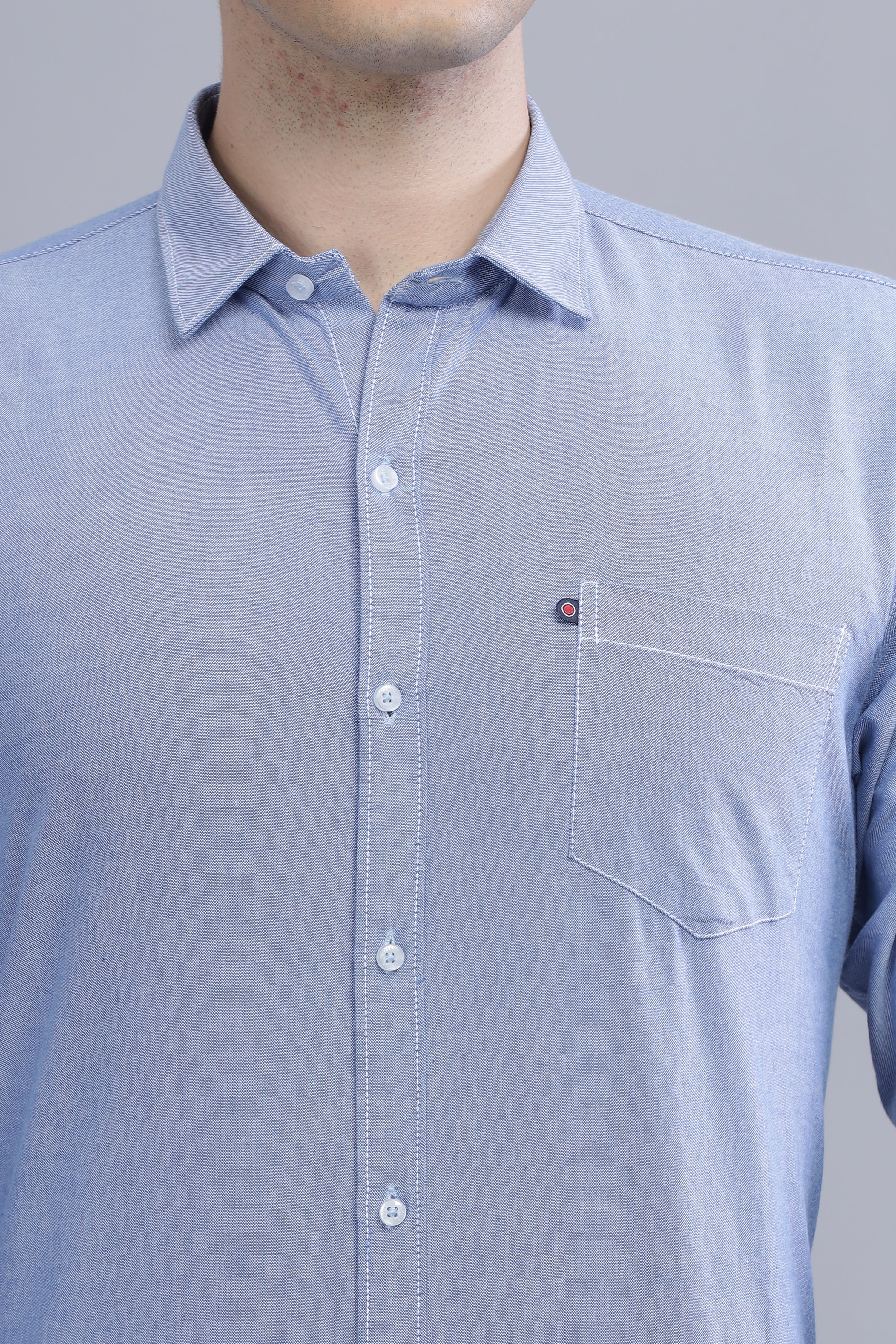 Regular Fit sky blue shirt