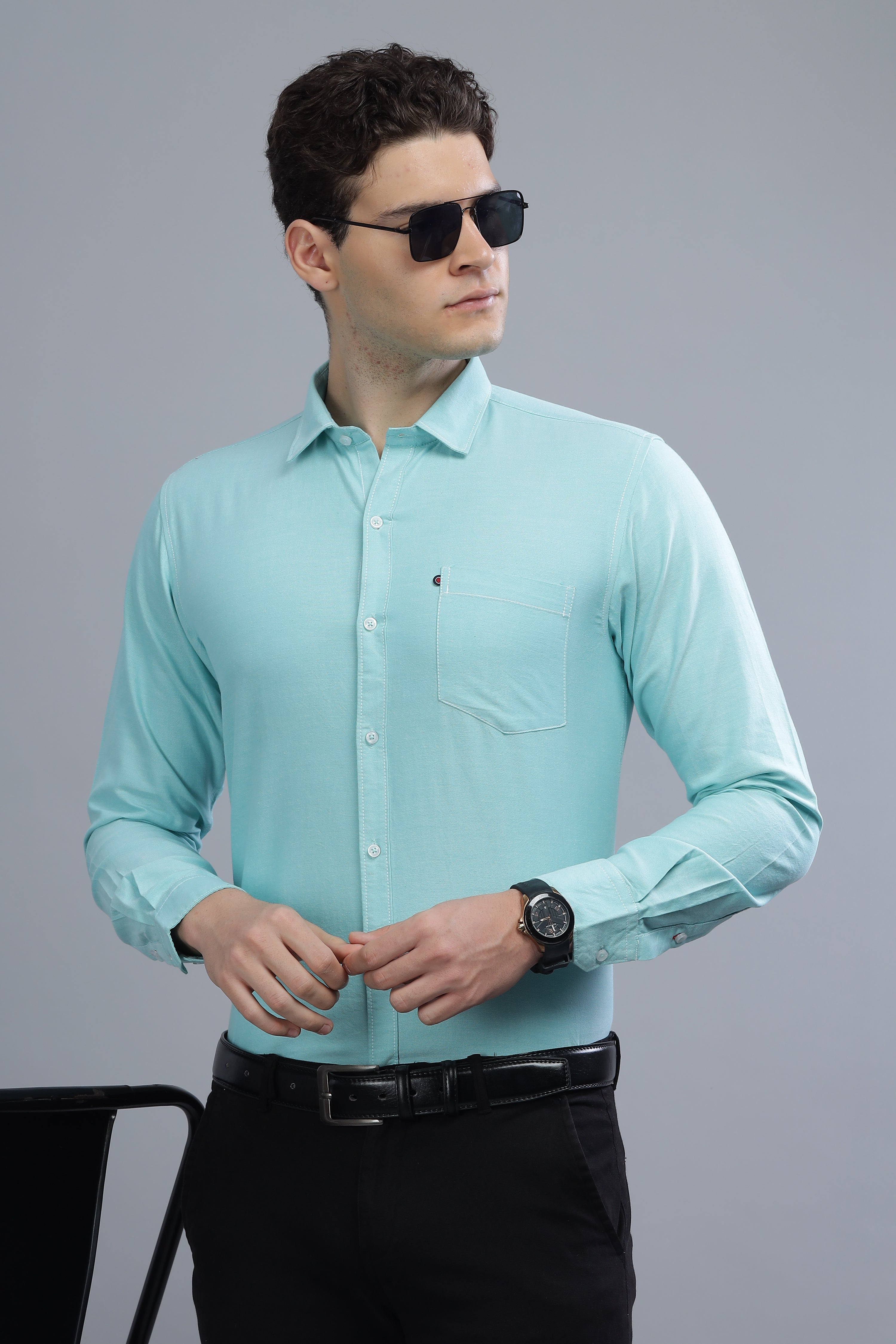 Regular Fit Medium Green shirt