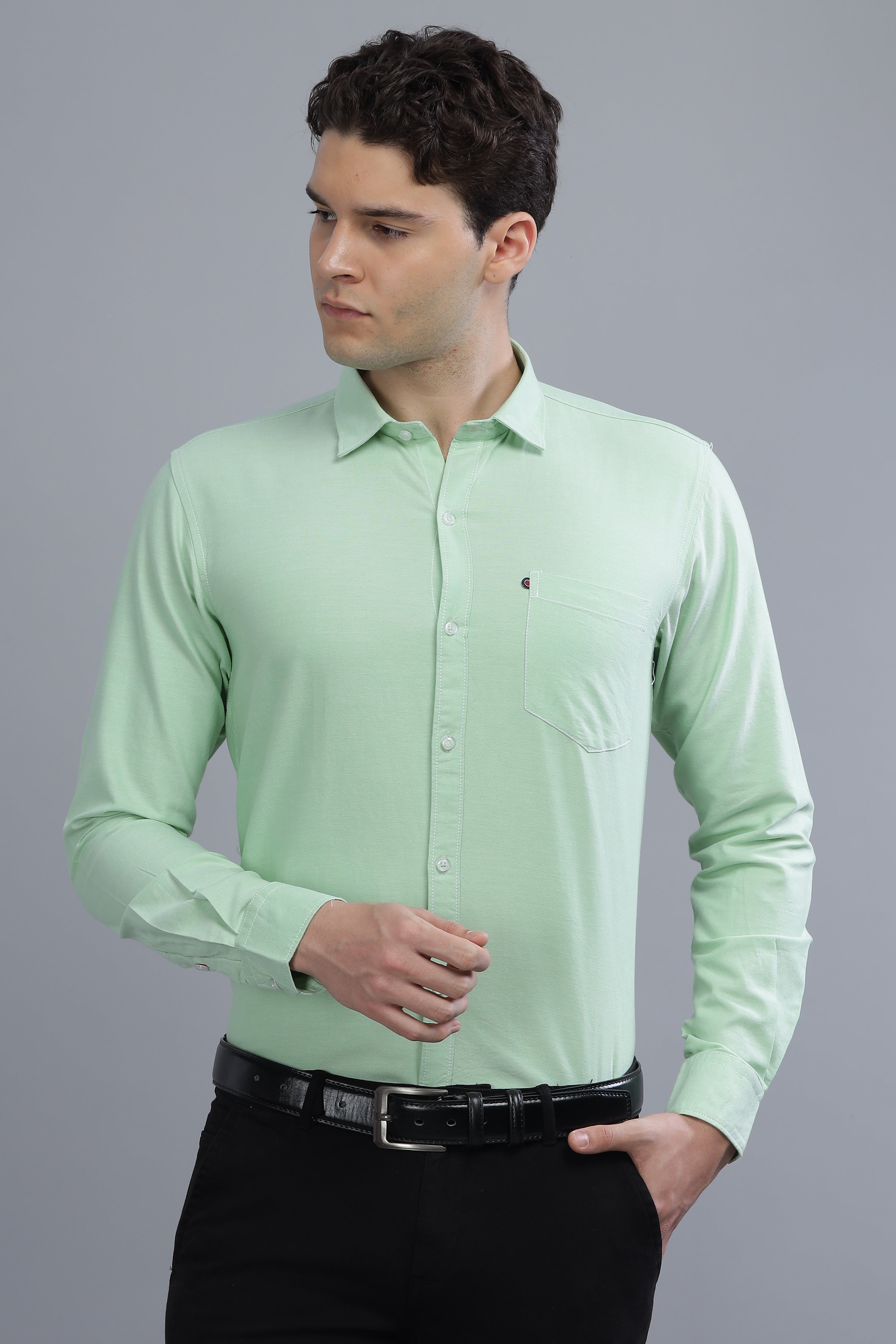 Regular Fit Green shirt