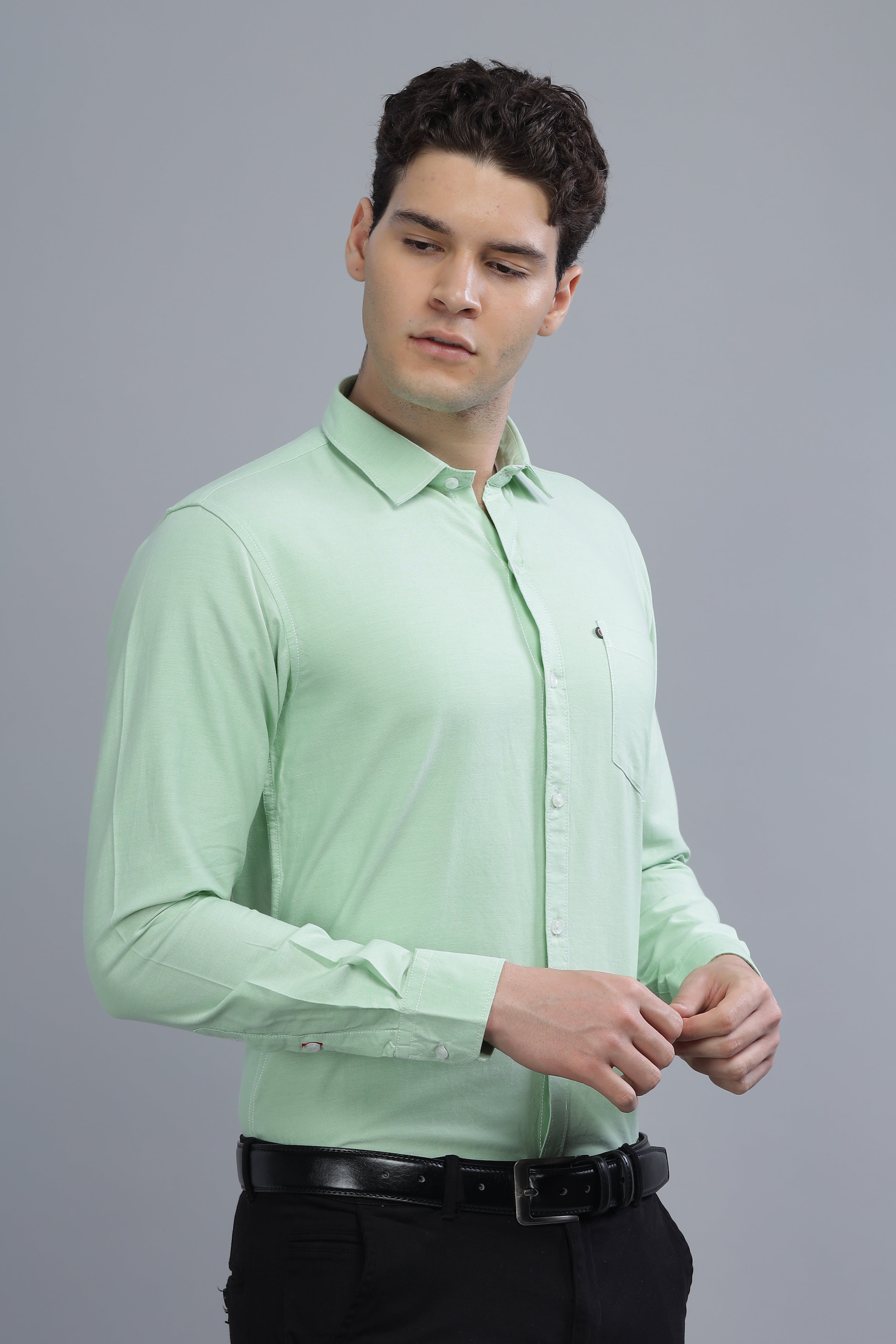 Regular Fit Green shirt