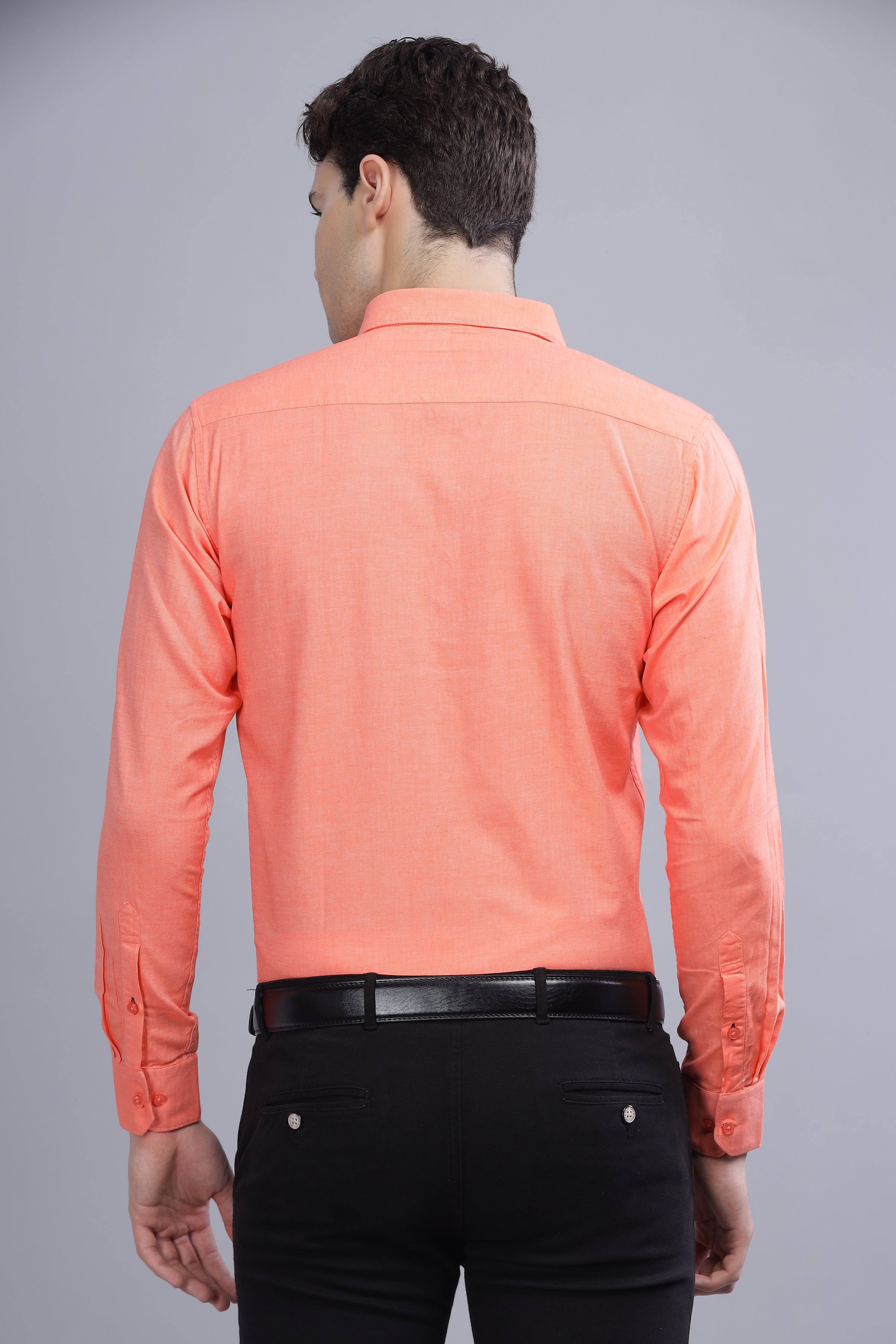 Linen Blend Orange Shirt