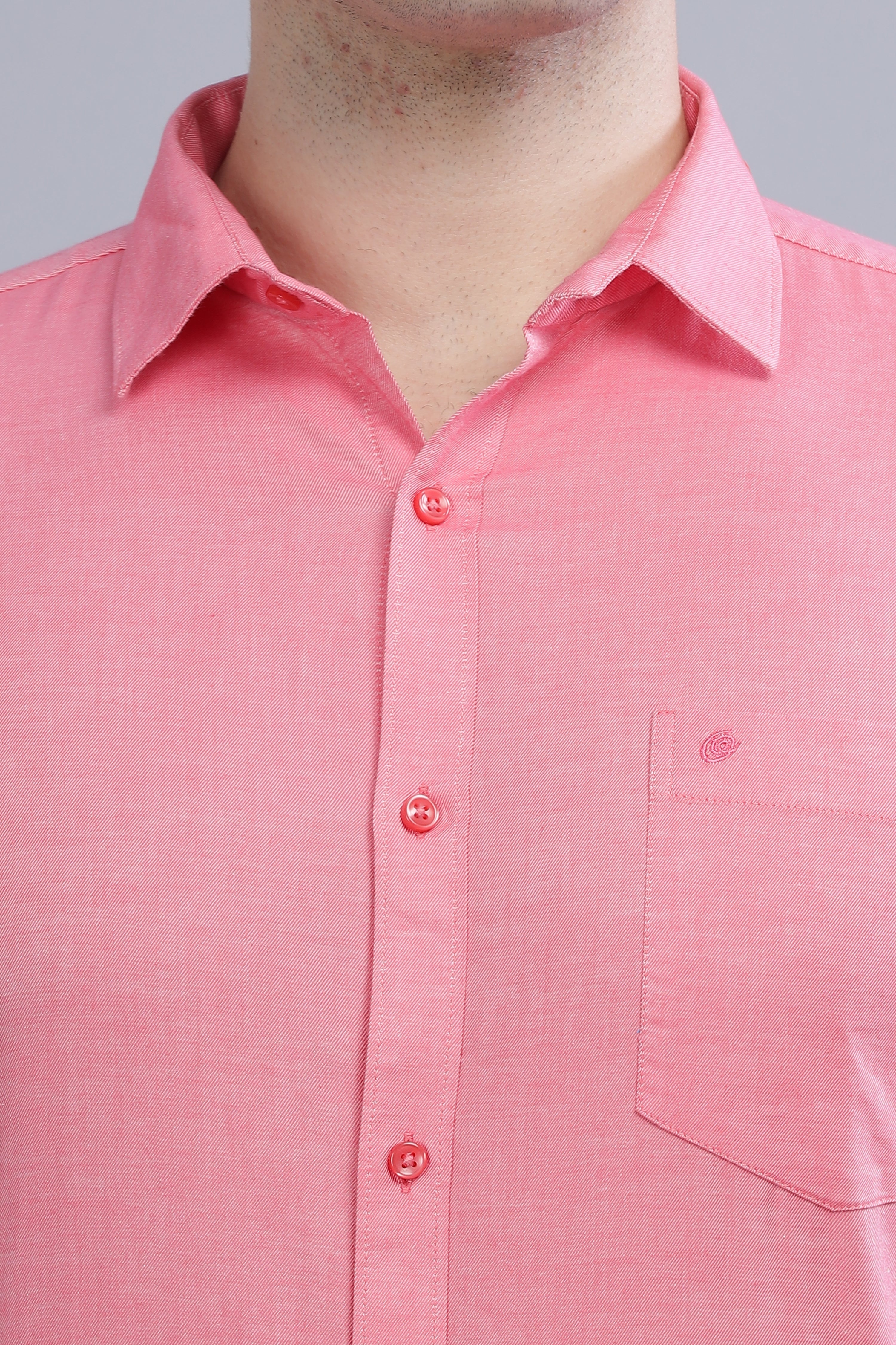 Linen Blend Pink Shirt