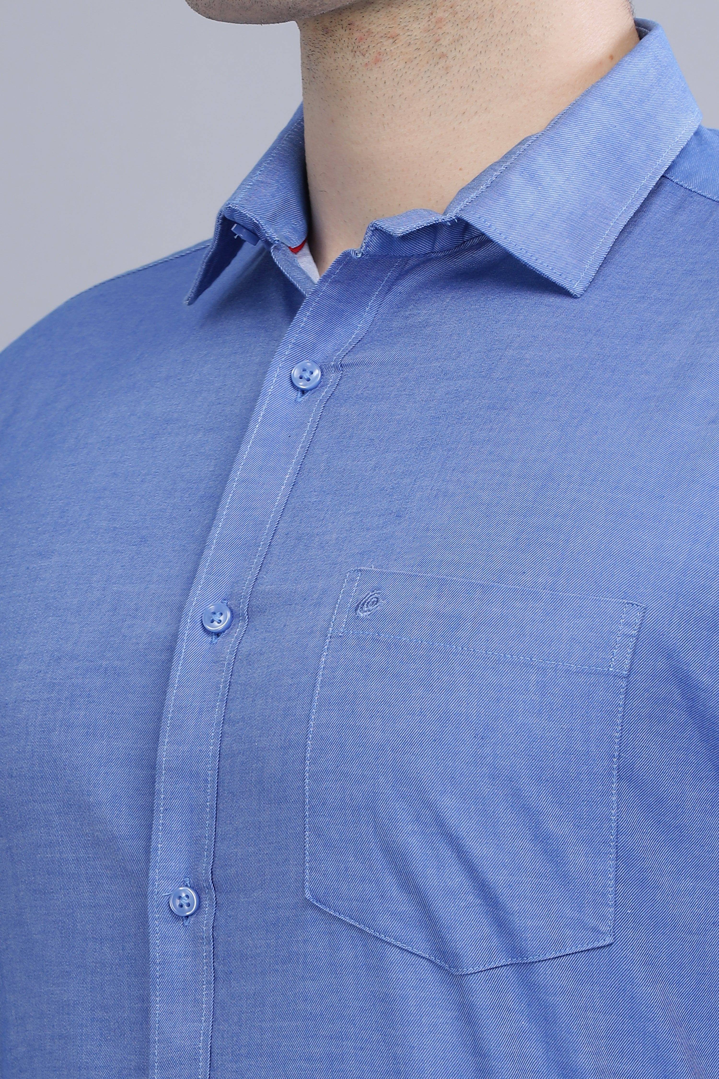 Linen Blend Dark Blue Shirt